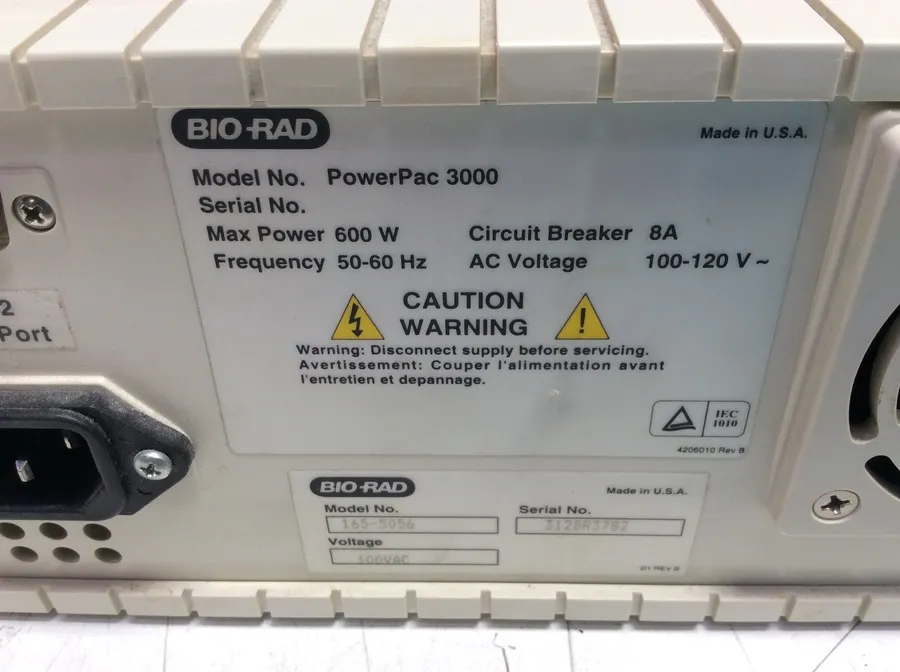 BIO-RAD Power Pac 3000 Model 165-5056 Laboratory Power Supply Unit