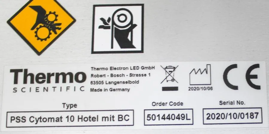 Thermo Cytomat 10 Hotel B1 Ambient Storage on Custom Cart P/N 50143210