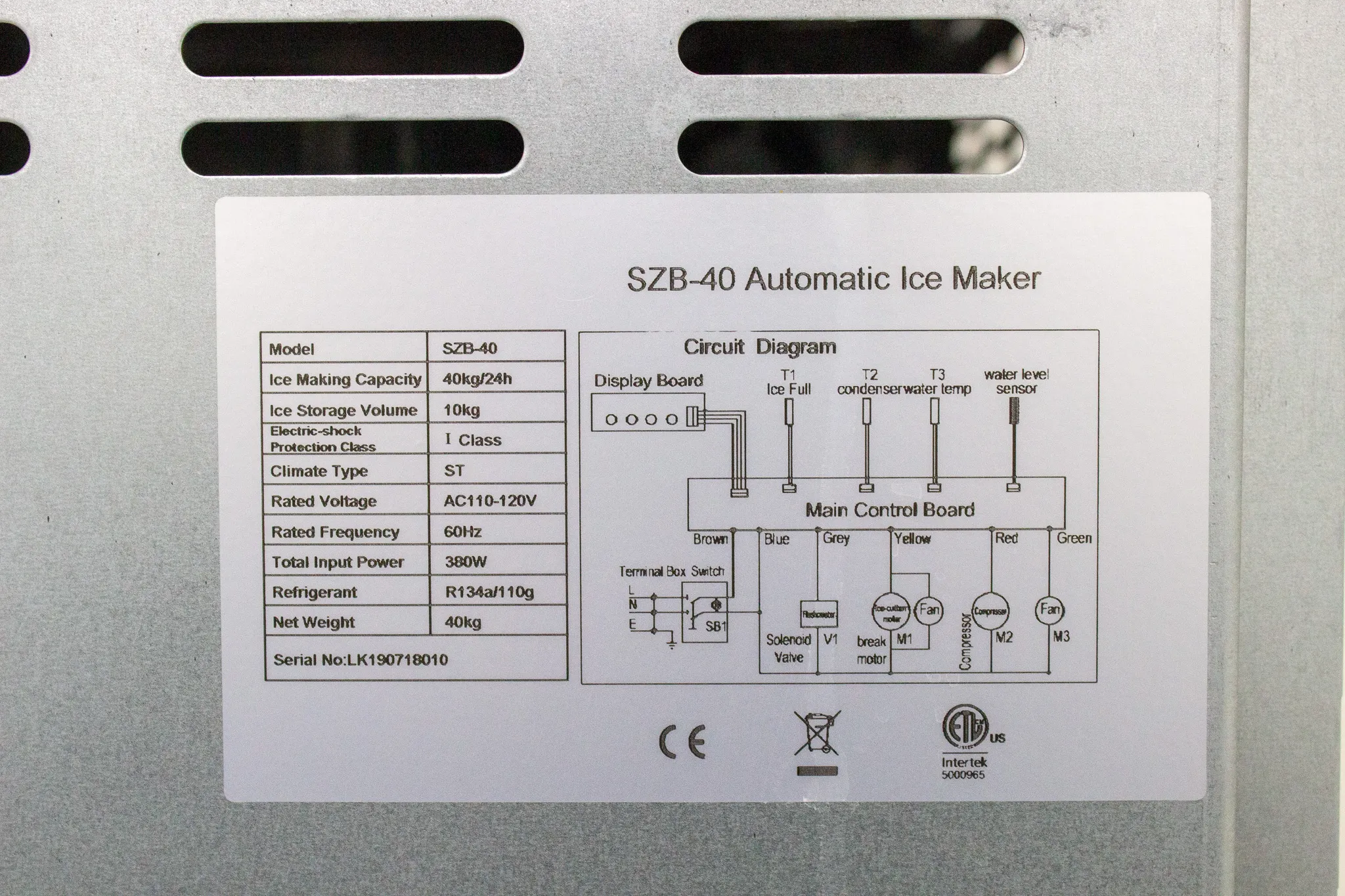 SPT Automatic Flake Ice Maker Model SZB-40 (Storage)