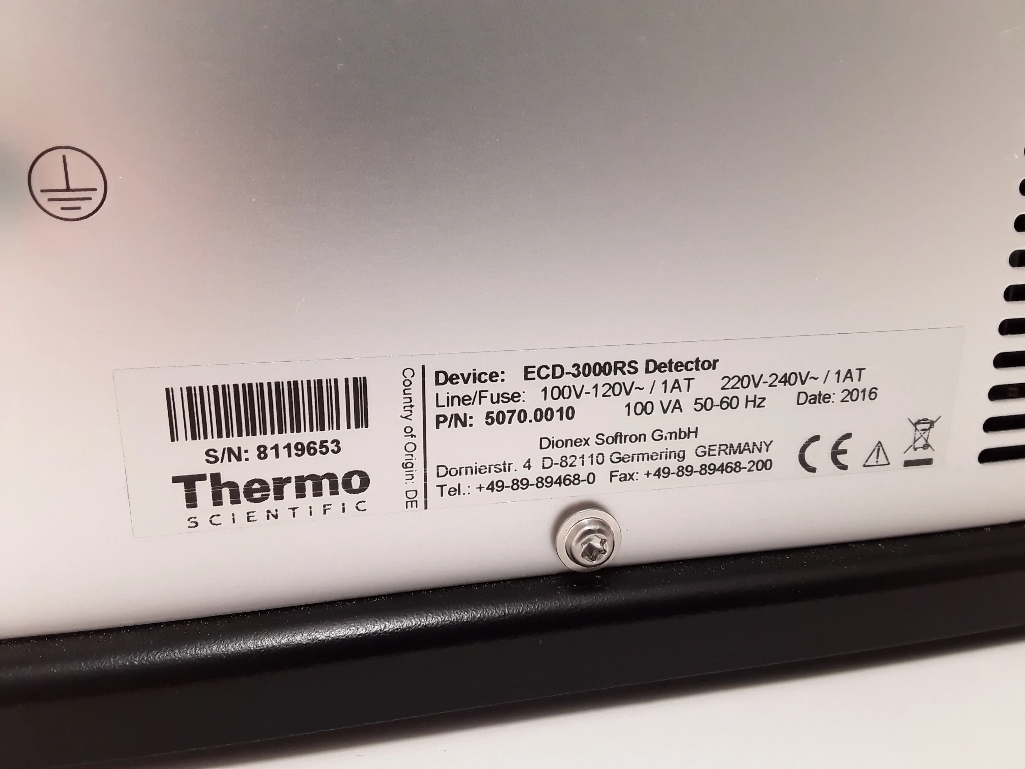 Thermo Scientific Dionex UltiMate 3000 RS Electrochemical Detector ECD-3000RS For Parts