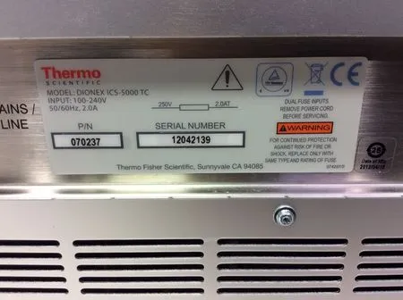 Thermo Scientific Dionex ICS-5000 TC Thermal Compartment for HPLC / FPLC / GC / CE