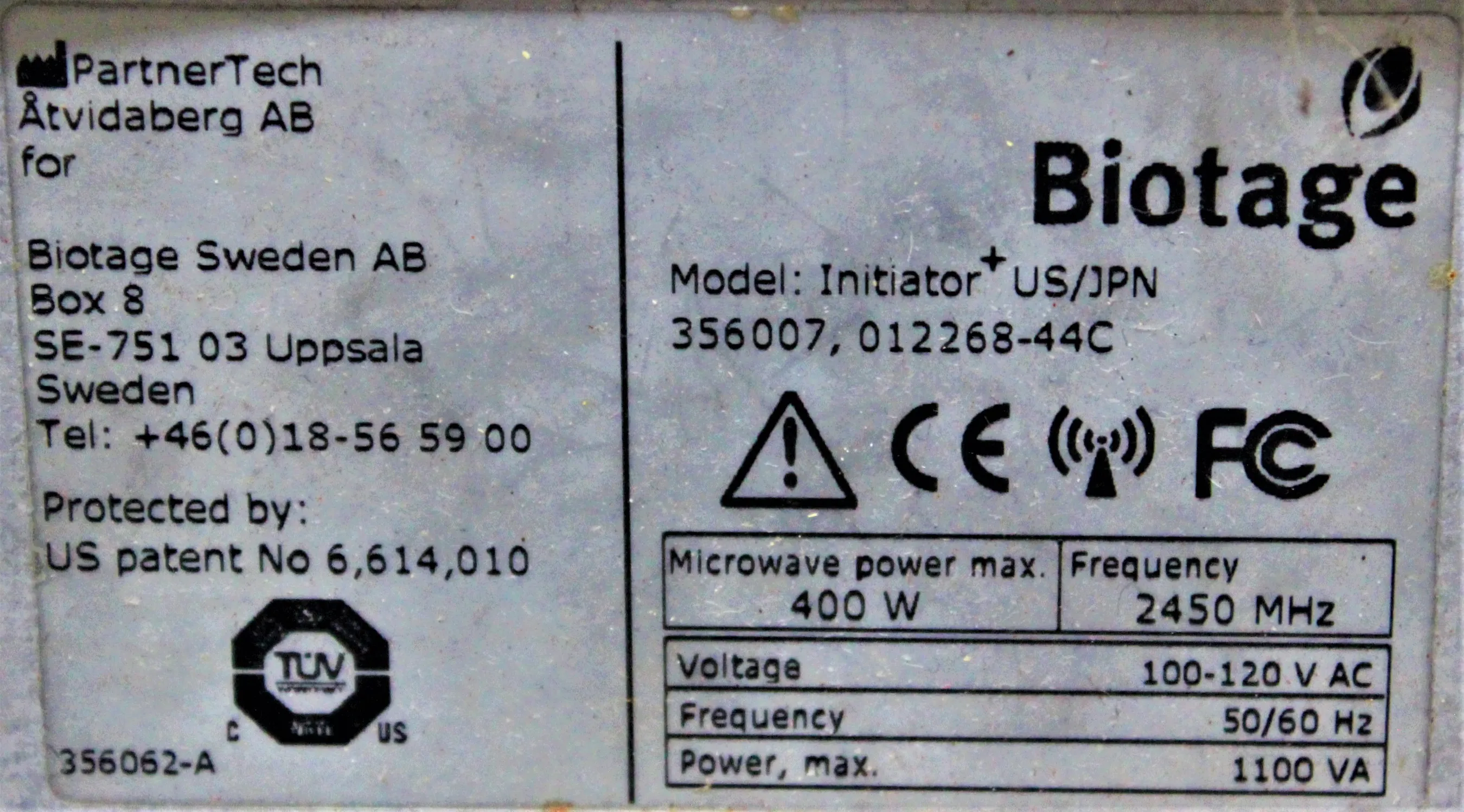 BIOTAGE Initiator + Alstra Microwave Synthesizer Chemistry Lab Equipment