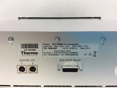 Thermo Fisher Dionex Ultimate 3000 RS Pump UHPLC+ Focused Liquid Chromatography / Mass Spectrometry