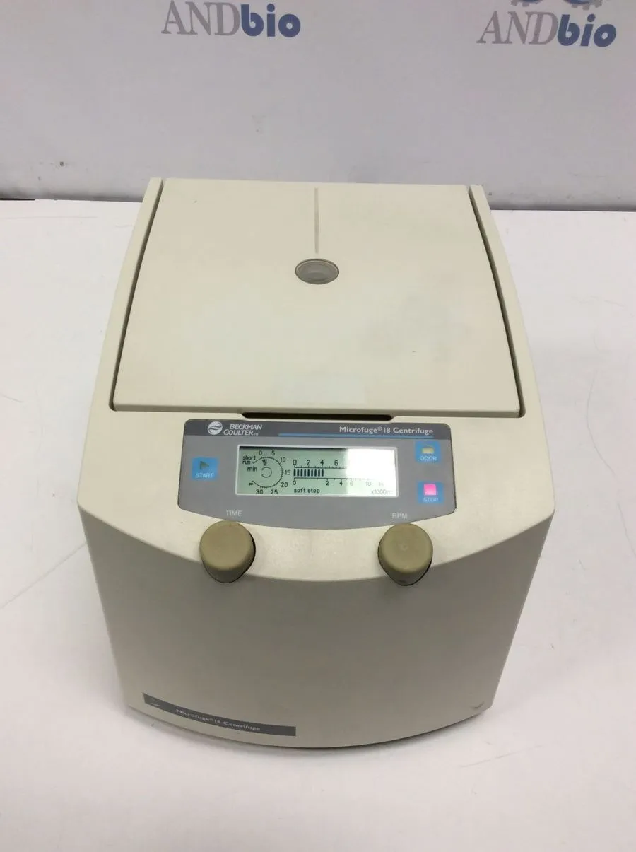 Beckman Coulter Microfuge 18 Centrifuge Cat No 367160 w/24 Place Rotor