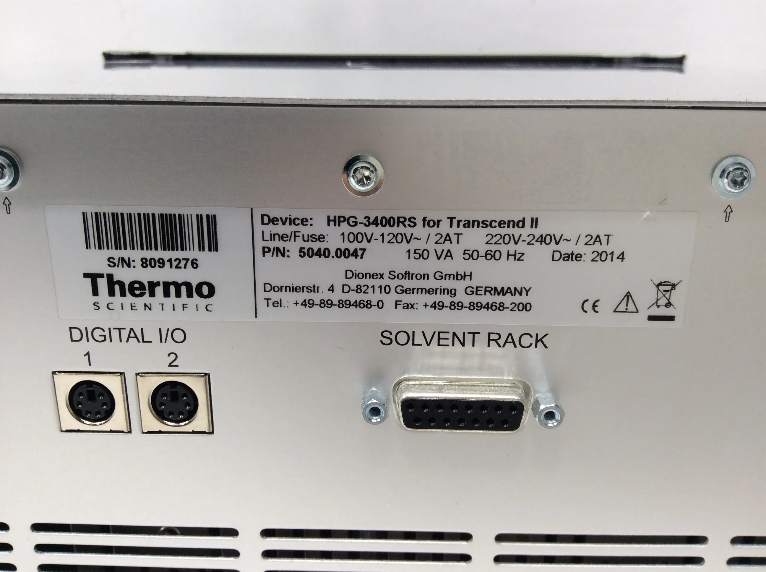 Thermo Scientific Dionex UltiMate 3000 RS Pump UHPLC Focused 5040.0047