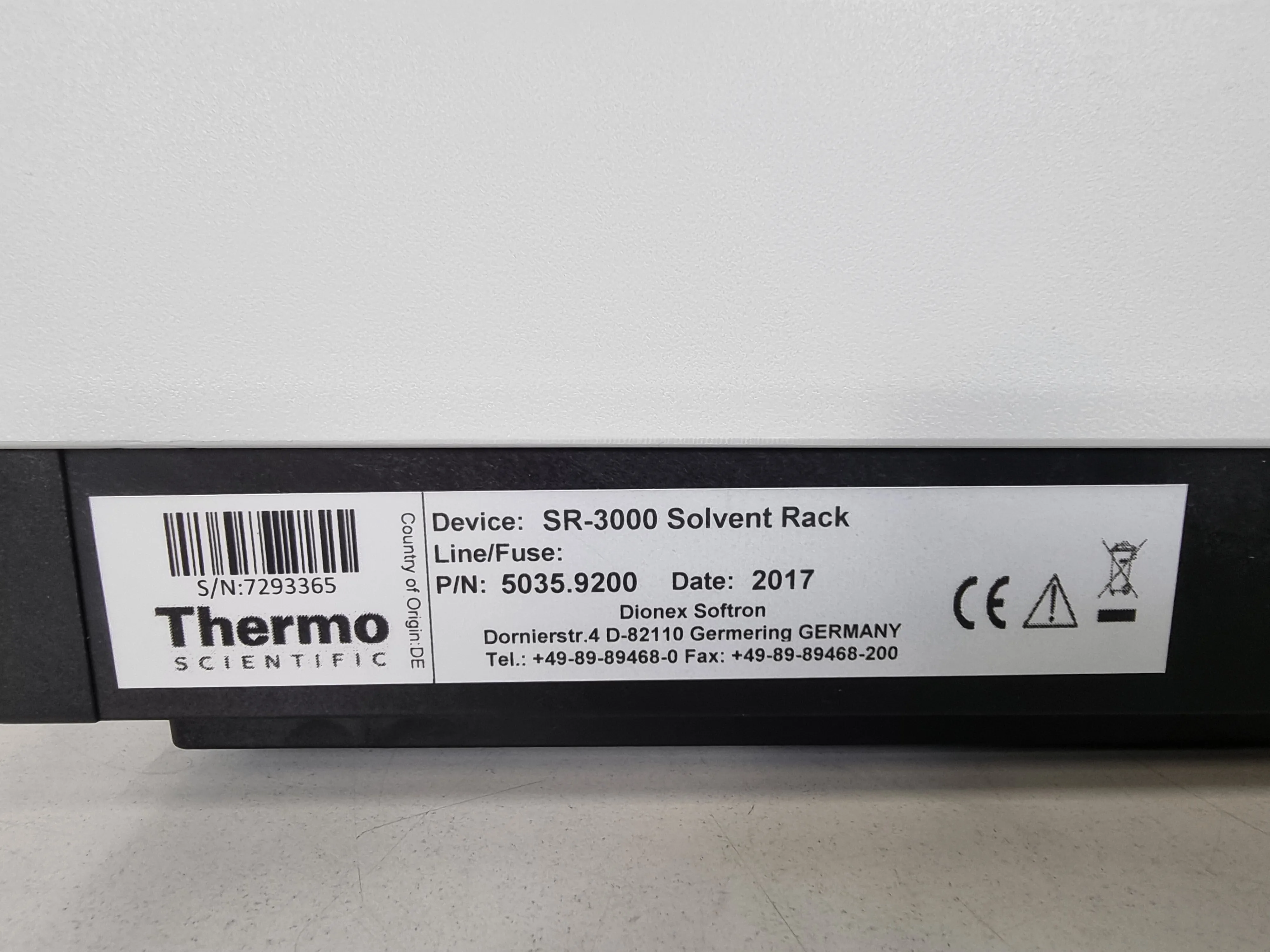 Thermo Scientific UltiMate SR-3000 Solvent Rack