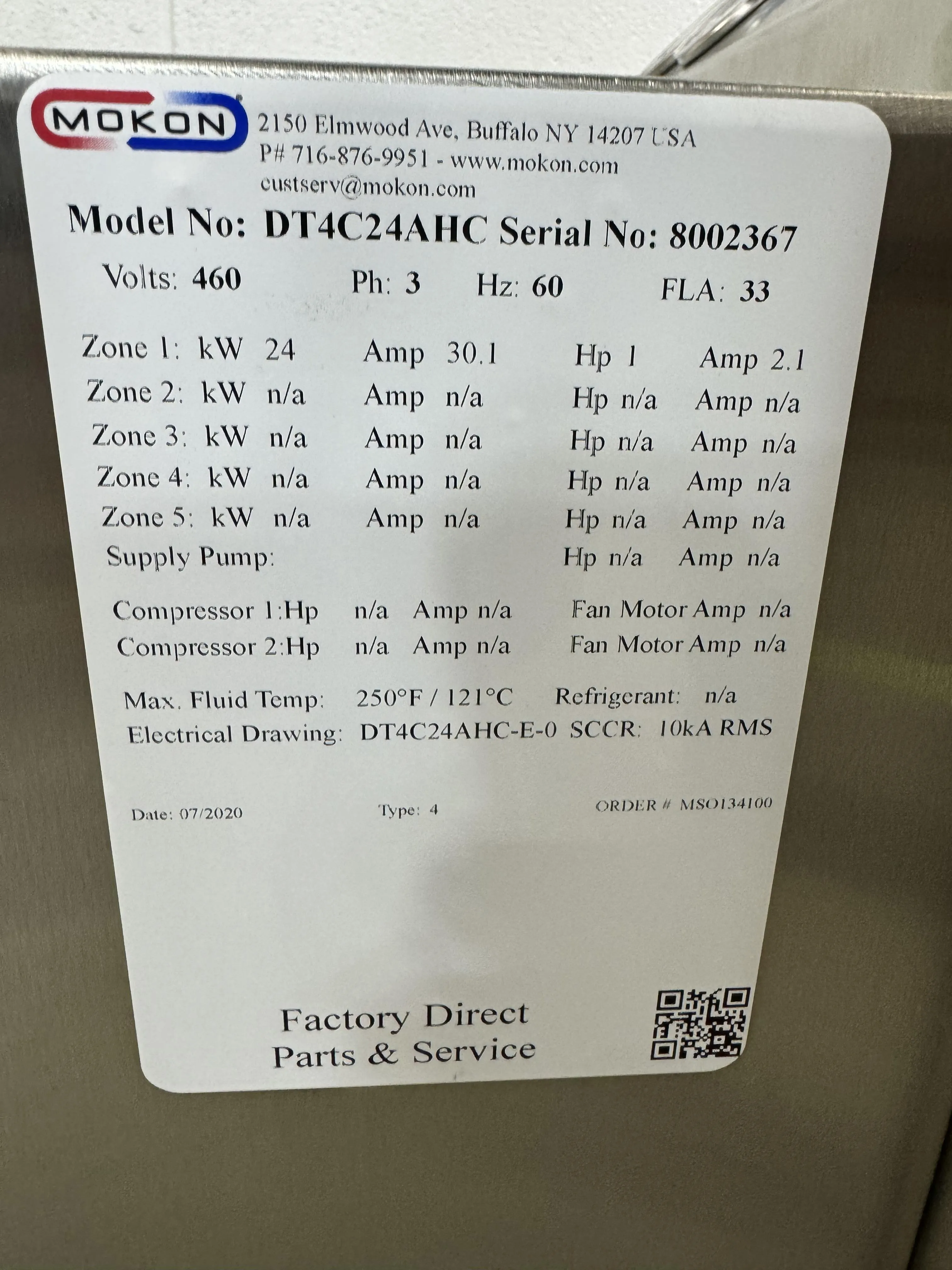 Mokon Circulating Water Temperature Control System DT4C24AHC