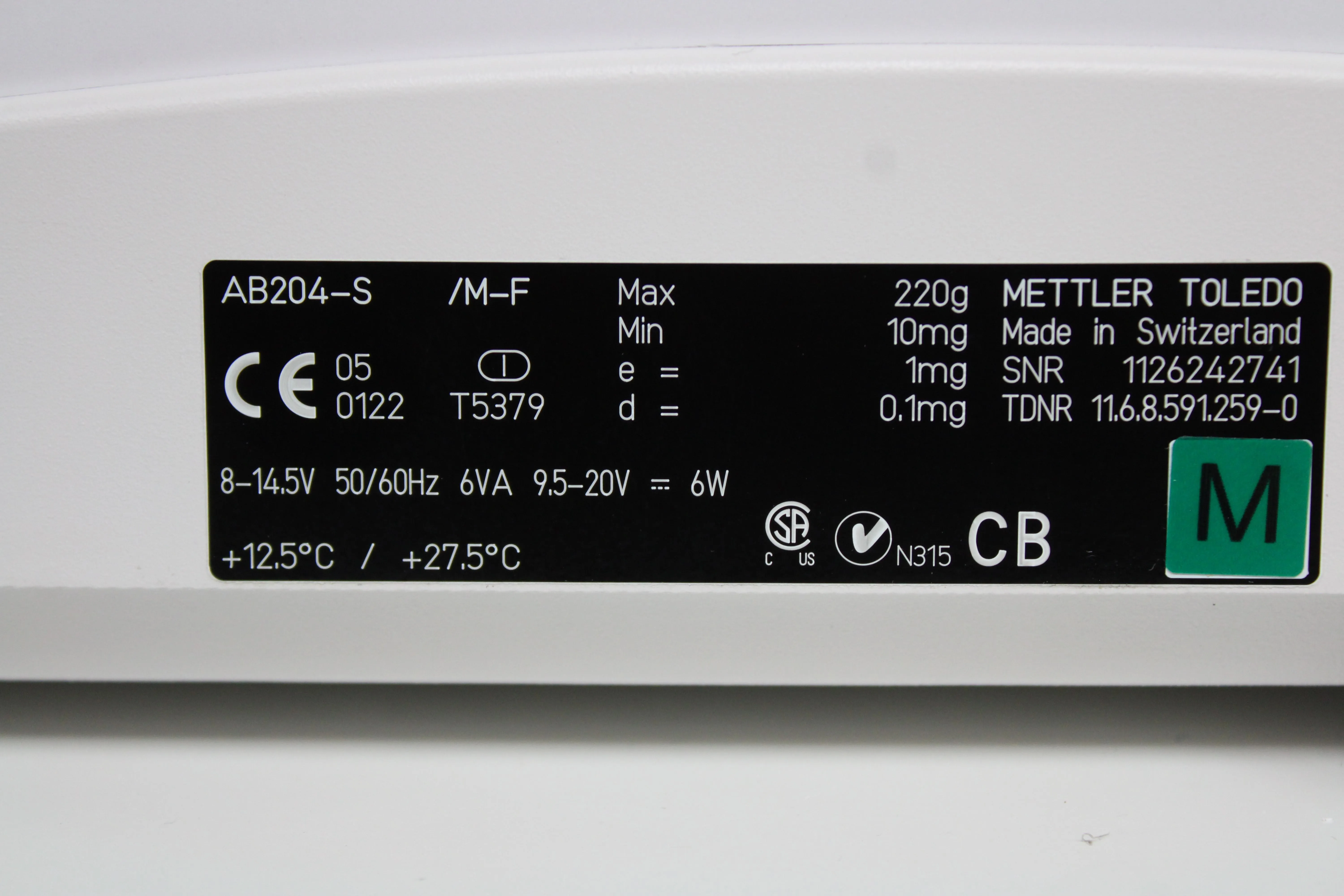 Mettler Toledo Analytical Balance AB204-S