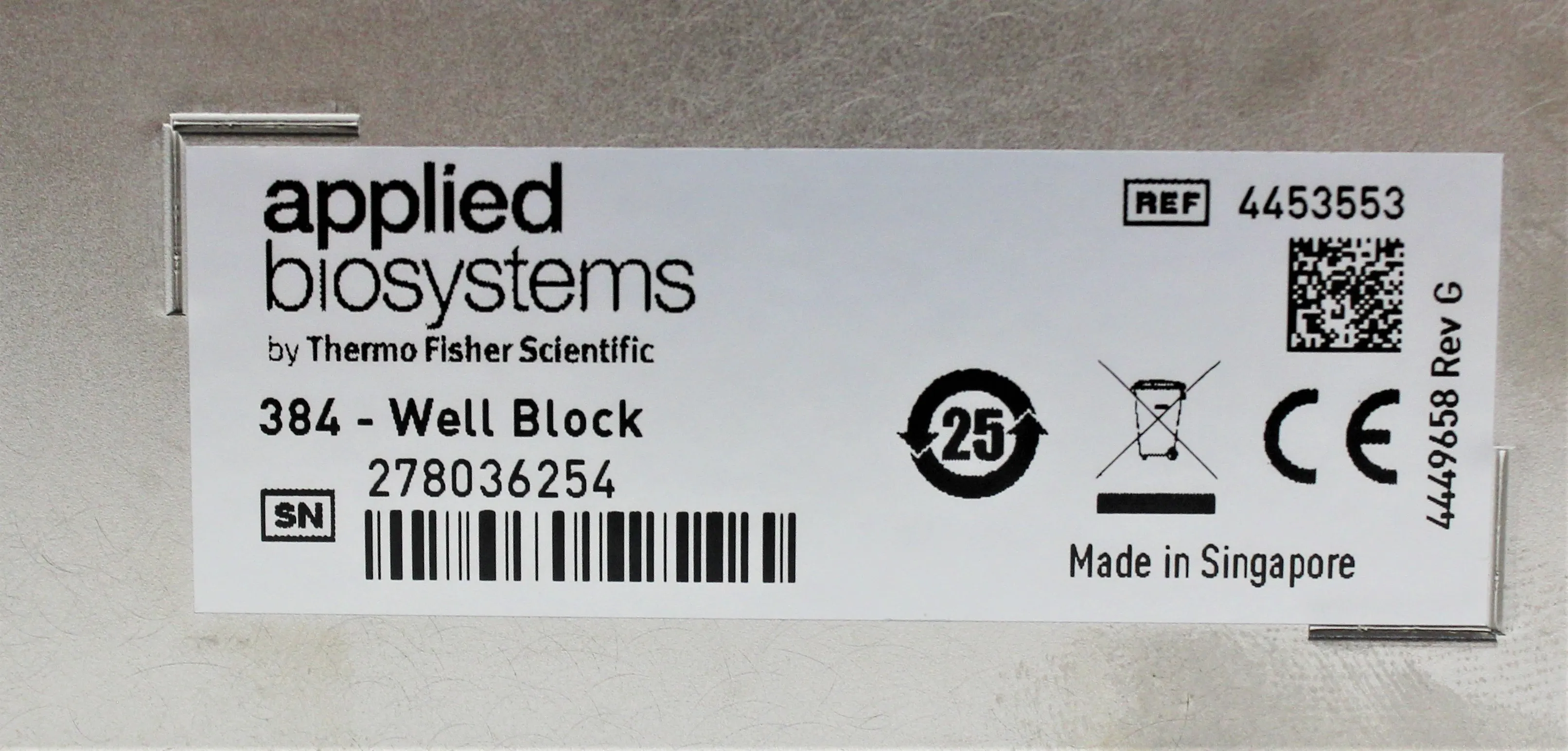 Applied Biosystems ViiA 7 System 384-Well Sample Block Molecular Biology Accessory