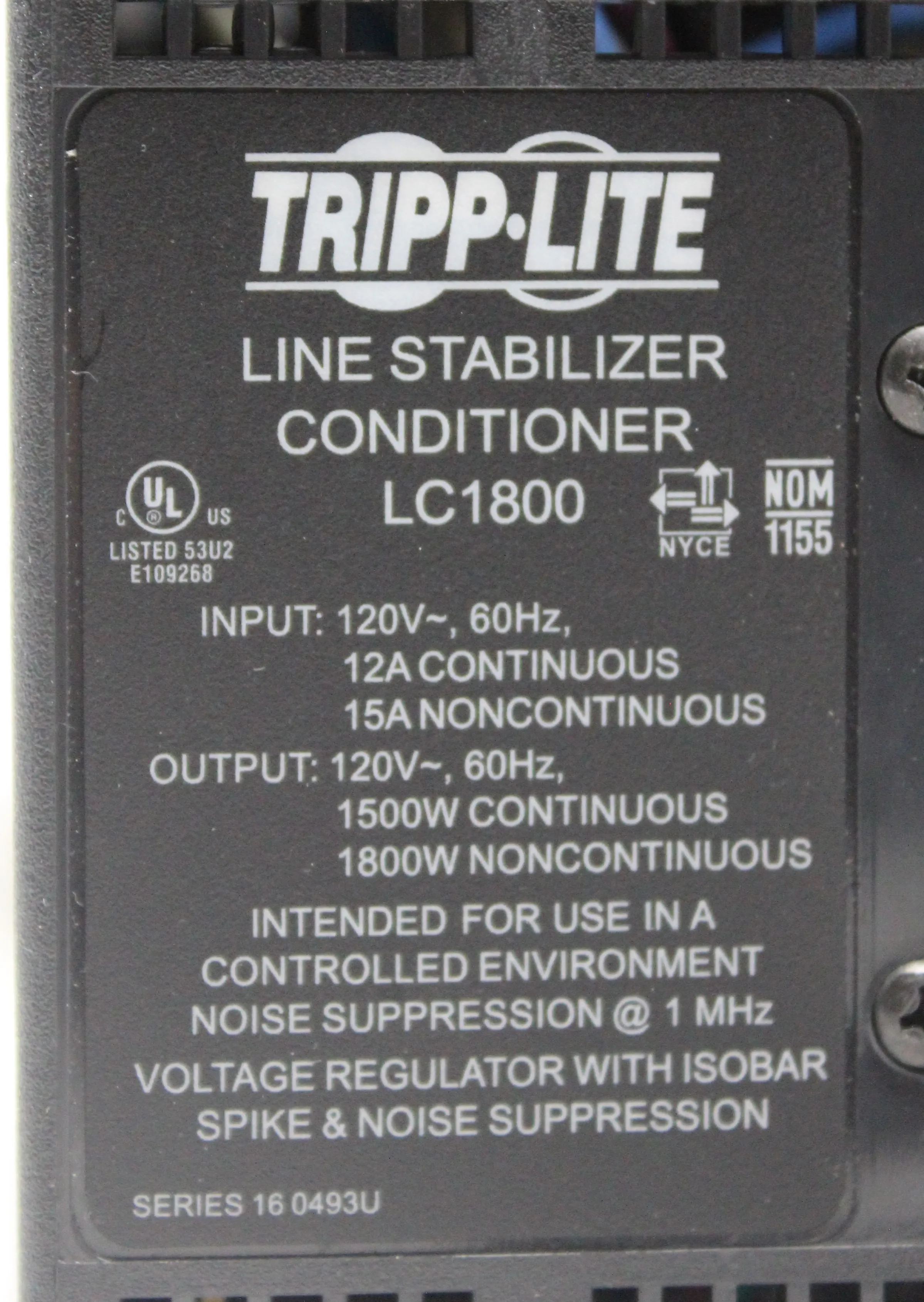 Tripp-Lite Line Stabilizer Conditioner LC1800