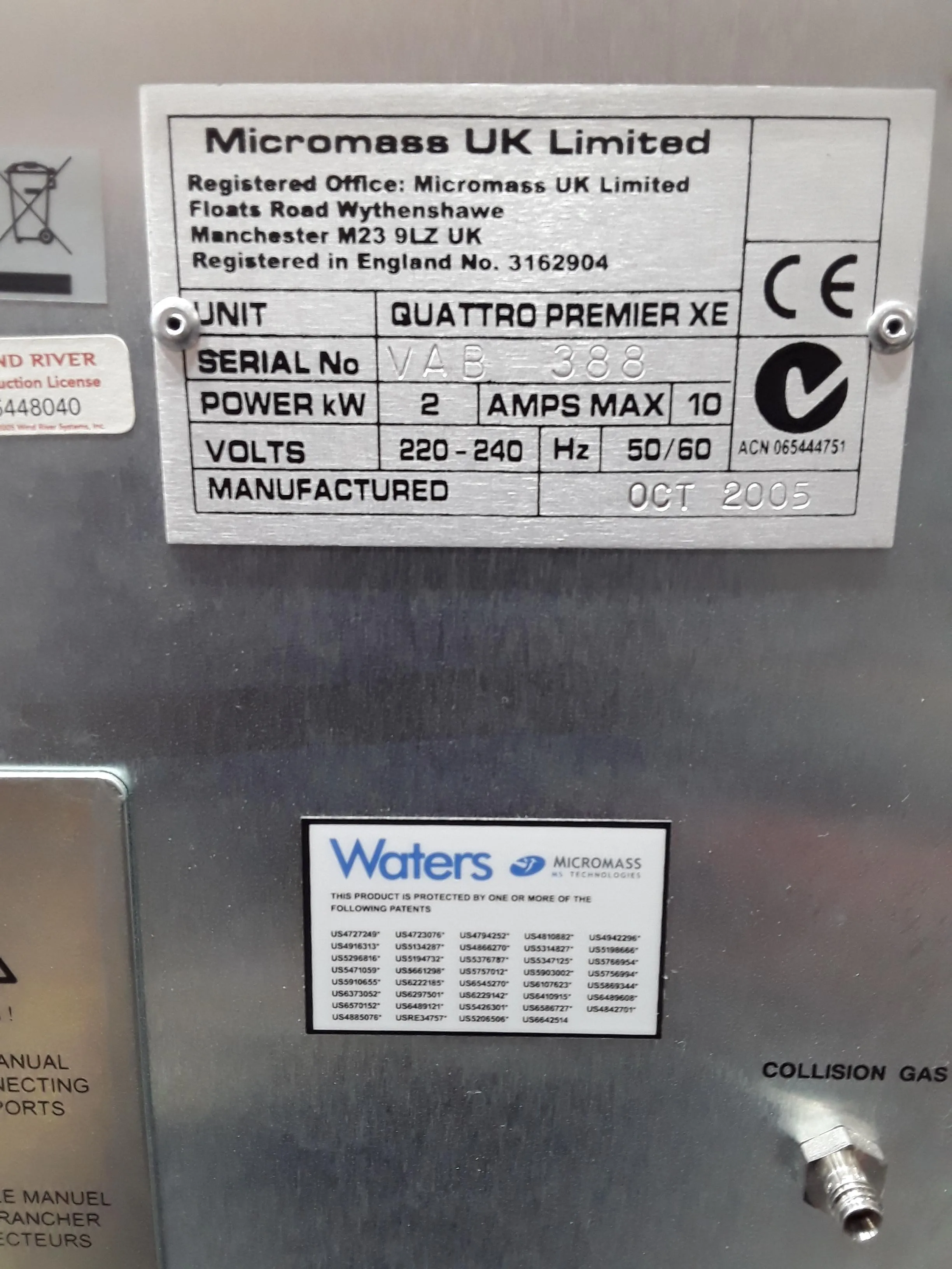 Micromass Technologies Quattro Premier XE Mass Spectrometer