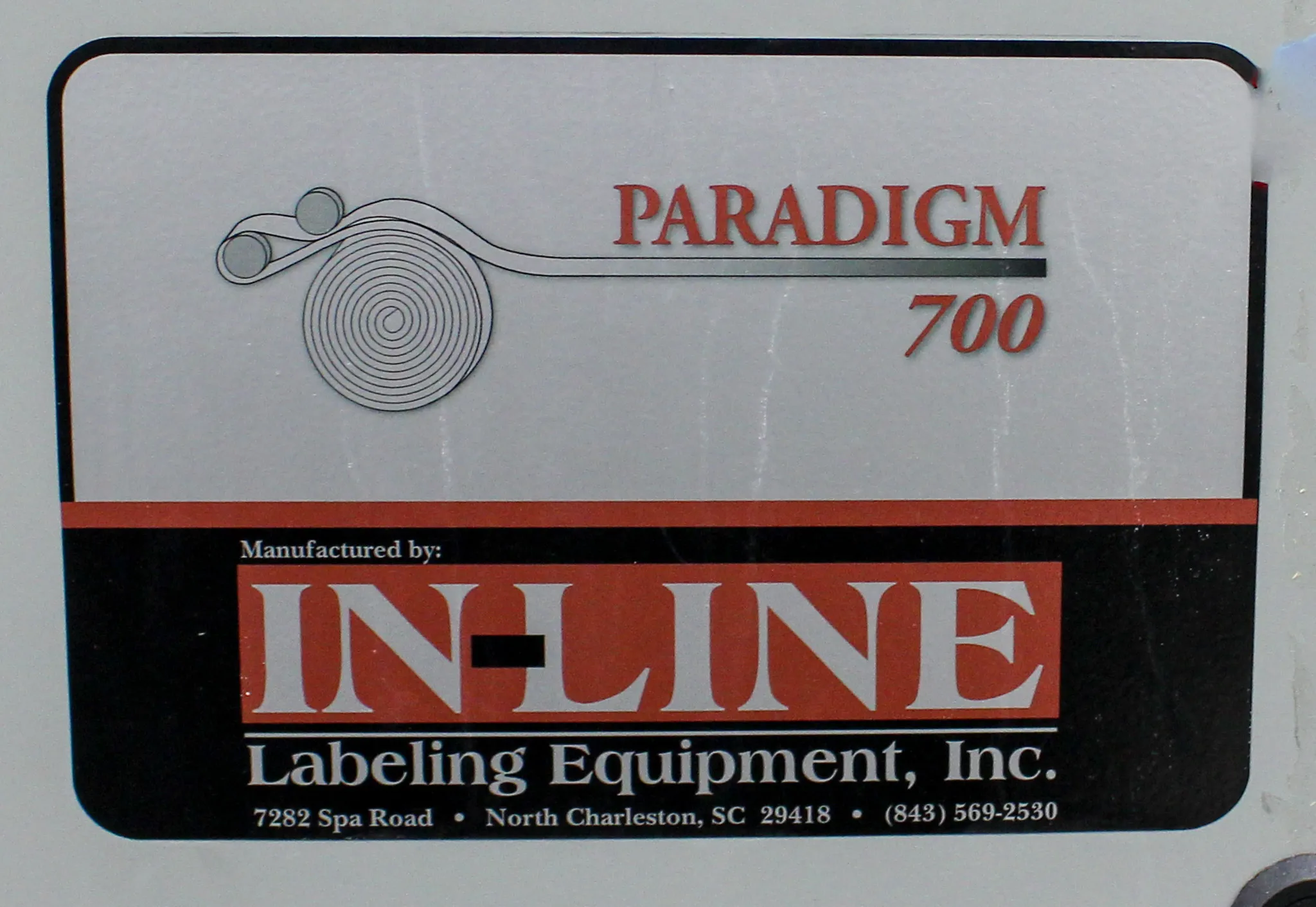 In-Line Paradigm Labeling 700 Stand Wrap and Minarik/Bison DC GearMotor P/N 507-01-303