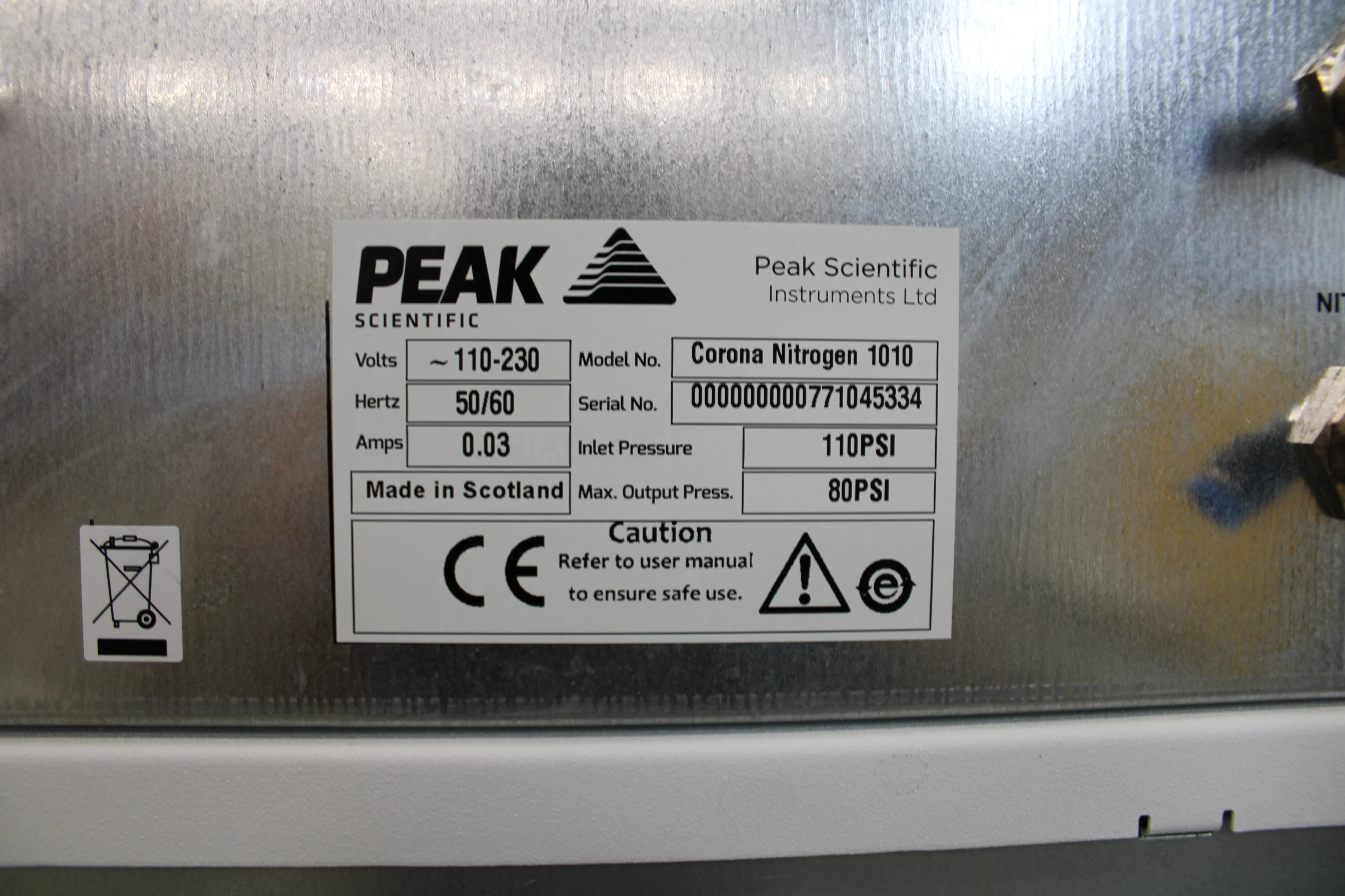 Peak Scientific Acrion N2 Nitrogen Gas Generator & Acrion Air Compressor