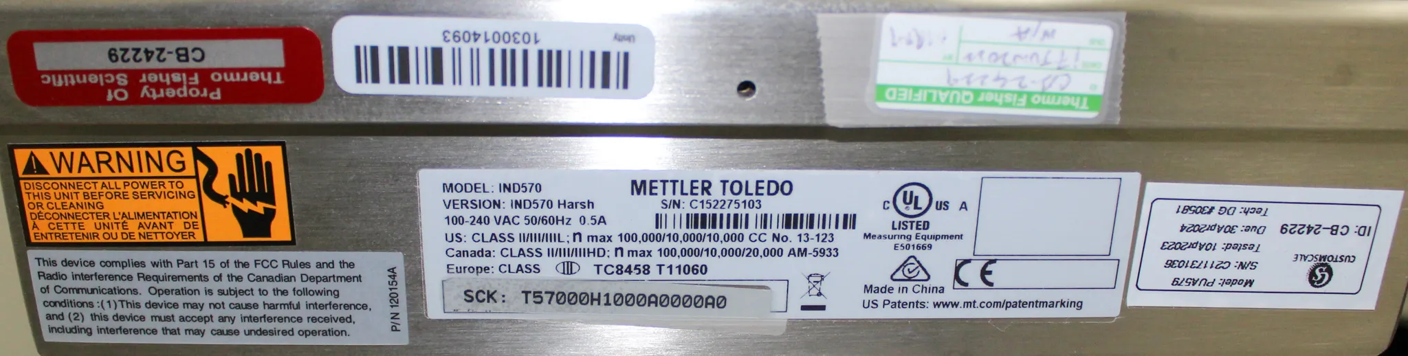 Mettler Toledo Floor Scale PUA579/IND570