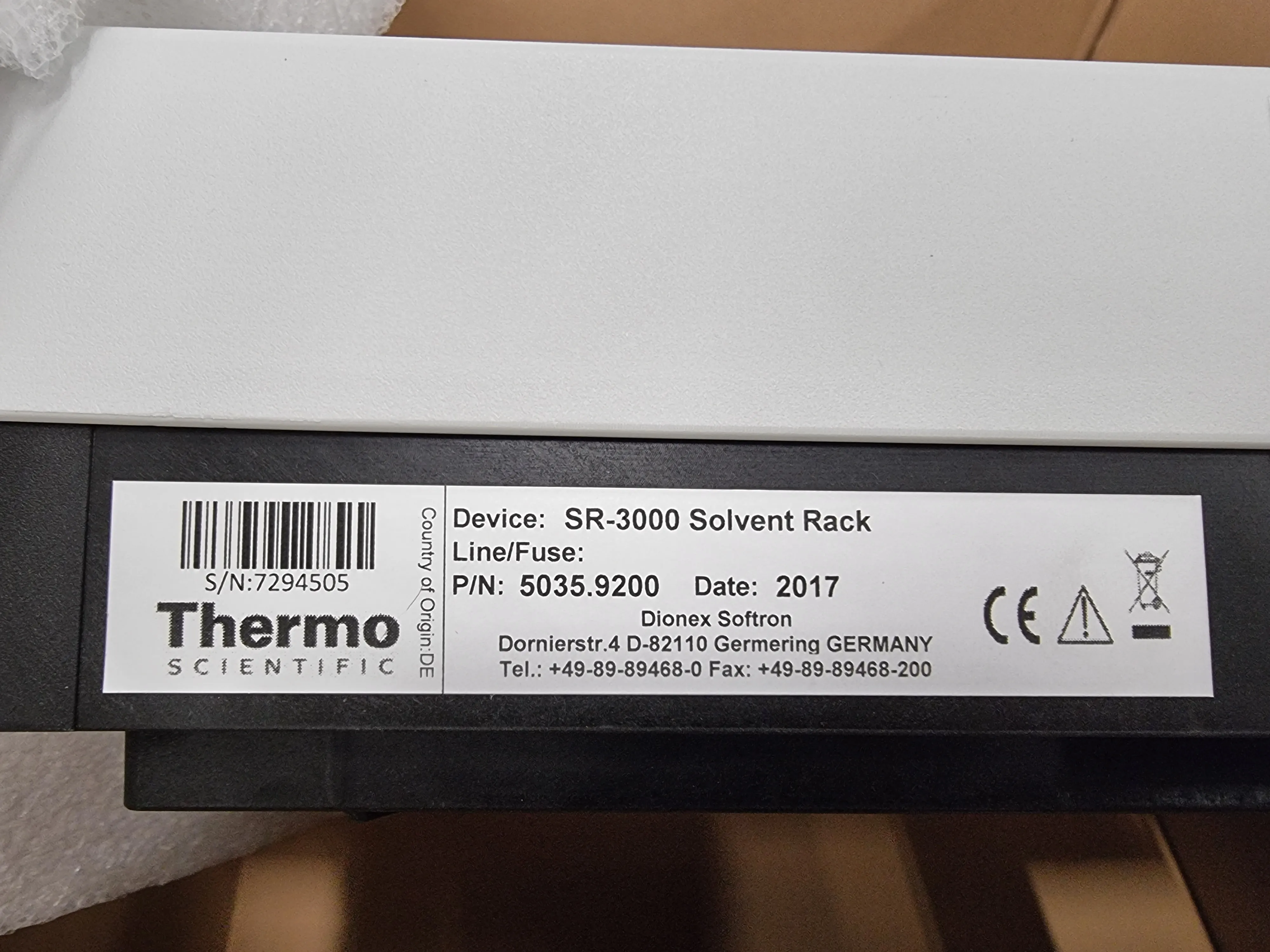 Thermo Scientific UltiMate SR-3000 Solvent Rack without Degassers