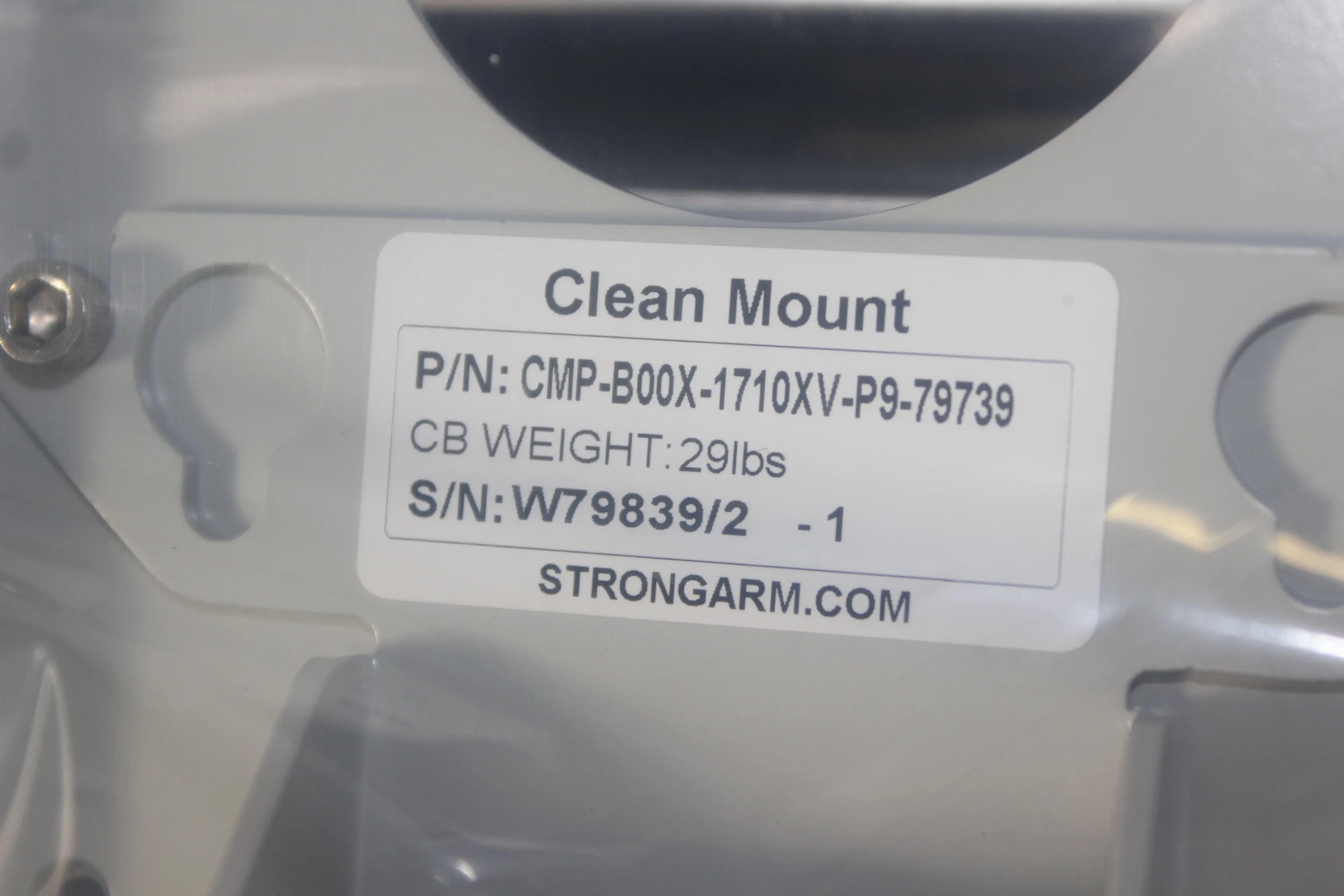 STRONGARM CleanMount Display and Keyboard Station w/ 17.1 Industrial Monitor & Panel Mount