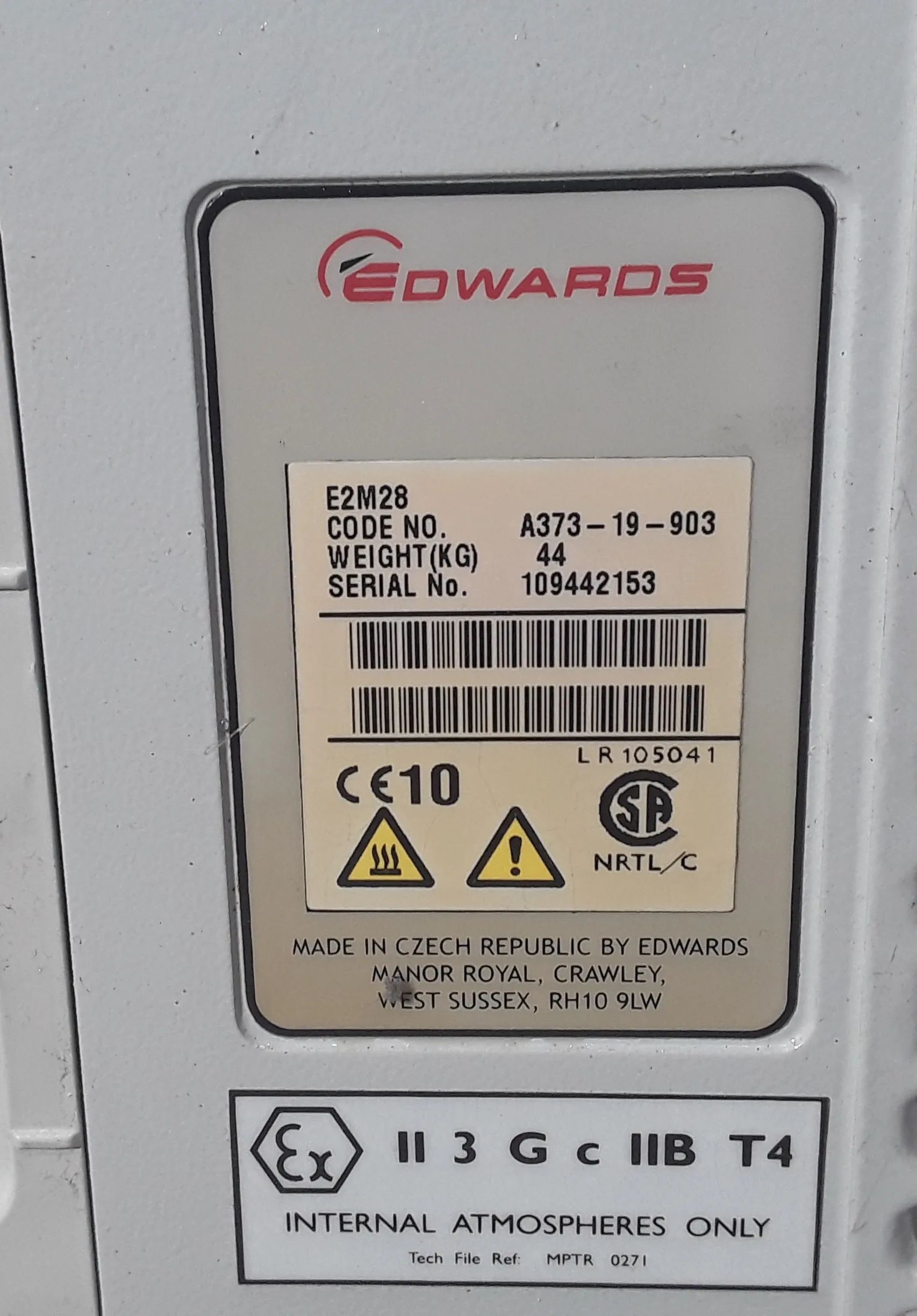 Edwards E2M28 Rotary Vane Vacuum Pump