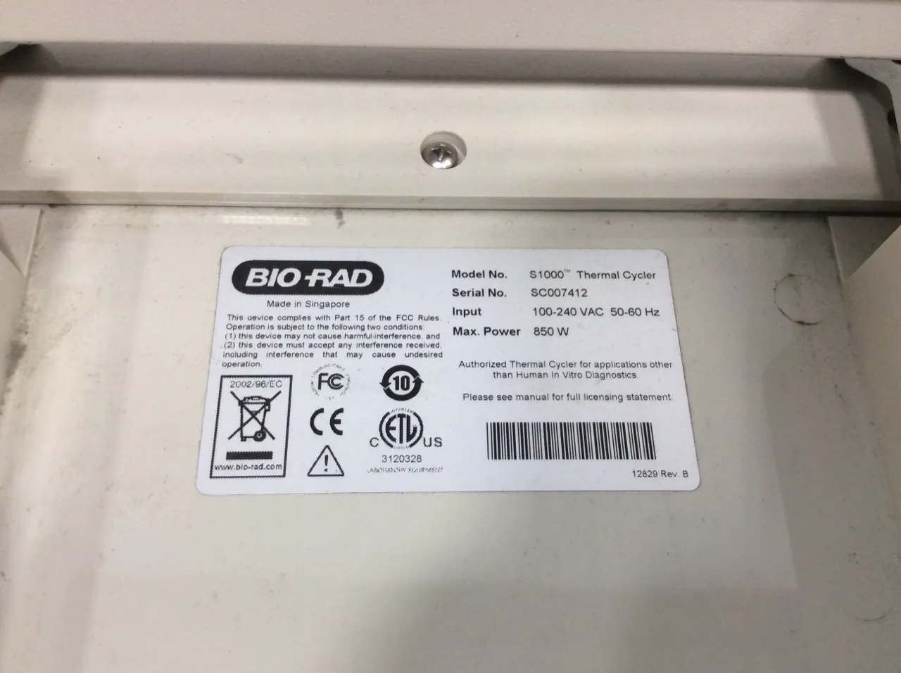 Bio-Rad S1000 Thermal Cycler PCR Molecular Biology Used Lab Equipment