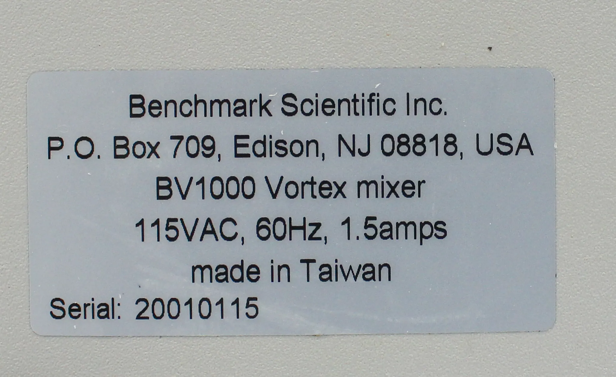 Benchmark Scientific BV1000 Vortex Mixer