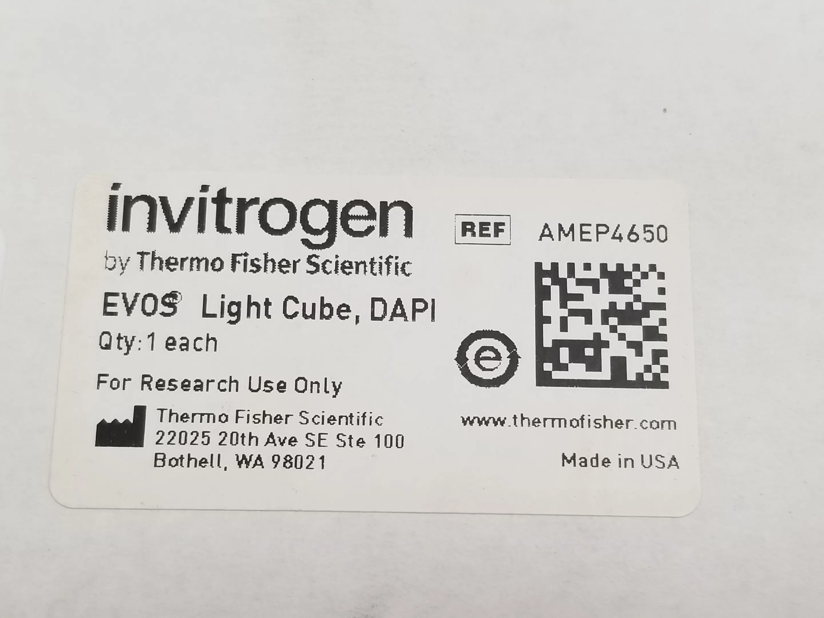 Used Invitrogen AMEP4650 LED Light Cube for EVOS Fluorescence Imaging Systems and Countess II FL Automated Cell Counter