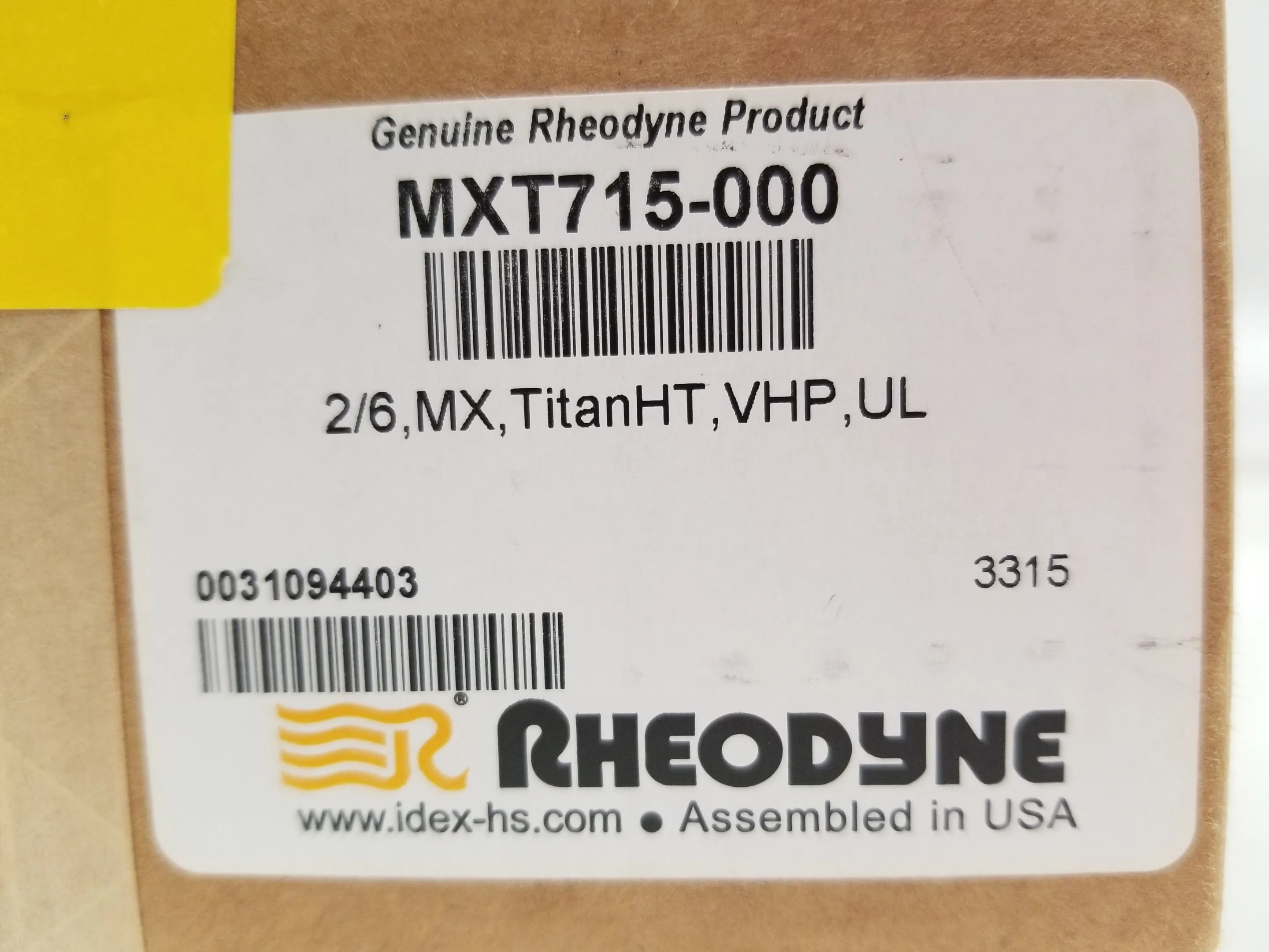 Rheodyne MXT 715-000 MX Series II Switching Valve