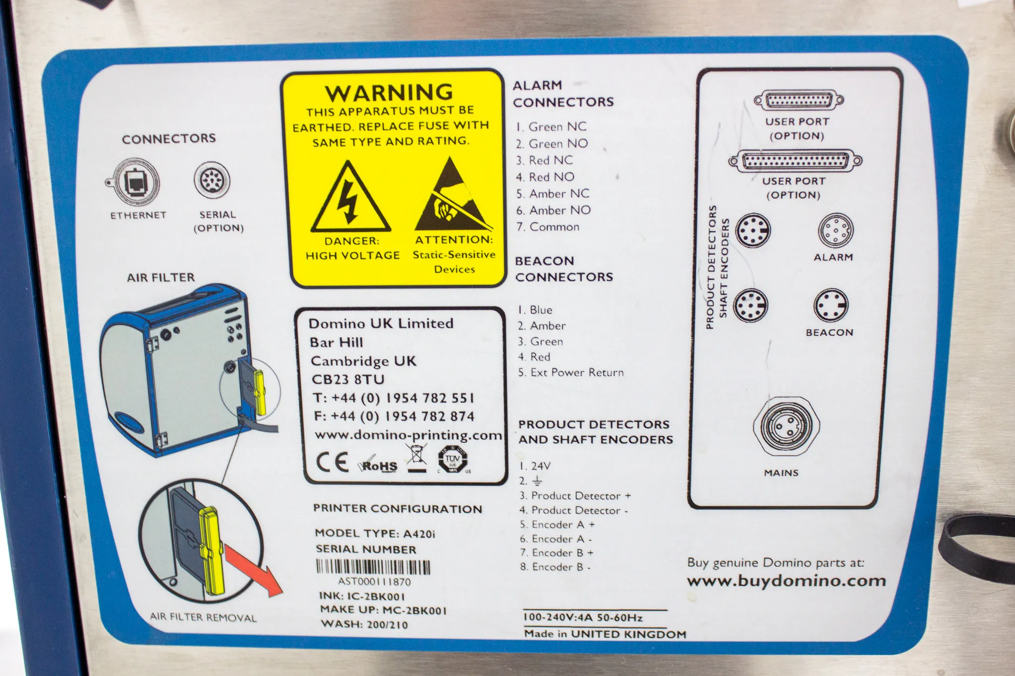 Domino A420i Ink Jet Printer