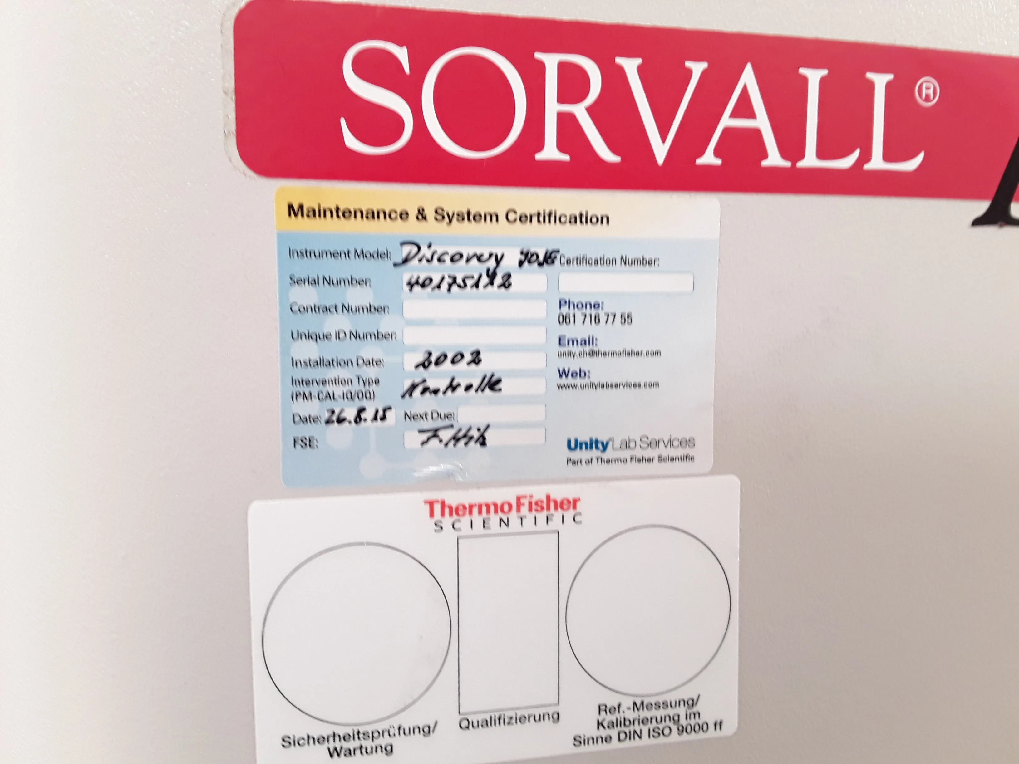 Used Sorvall Discovery 90SE Ultra Centrifuge 220V 50/60Hz 90,000 rpm