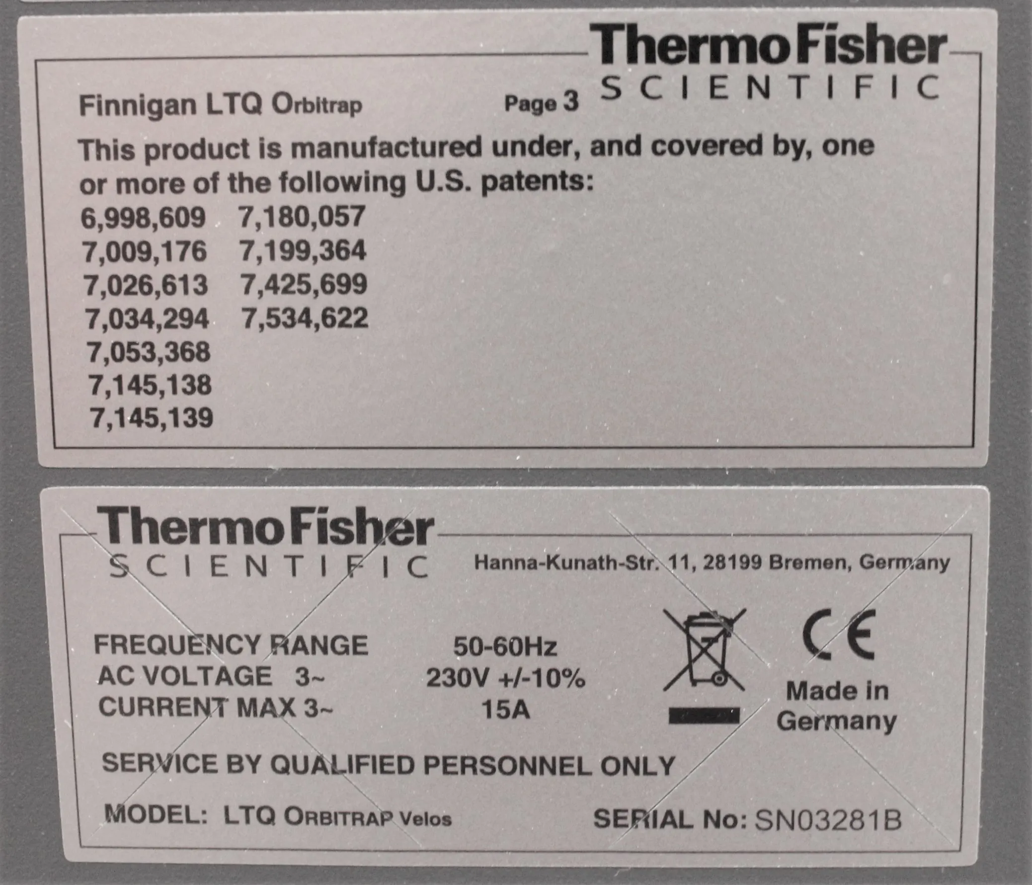 Thermo Scientific Orbitrap Elite & LTQ Velos PRO Mass Spec