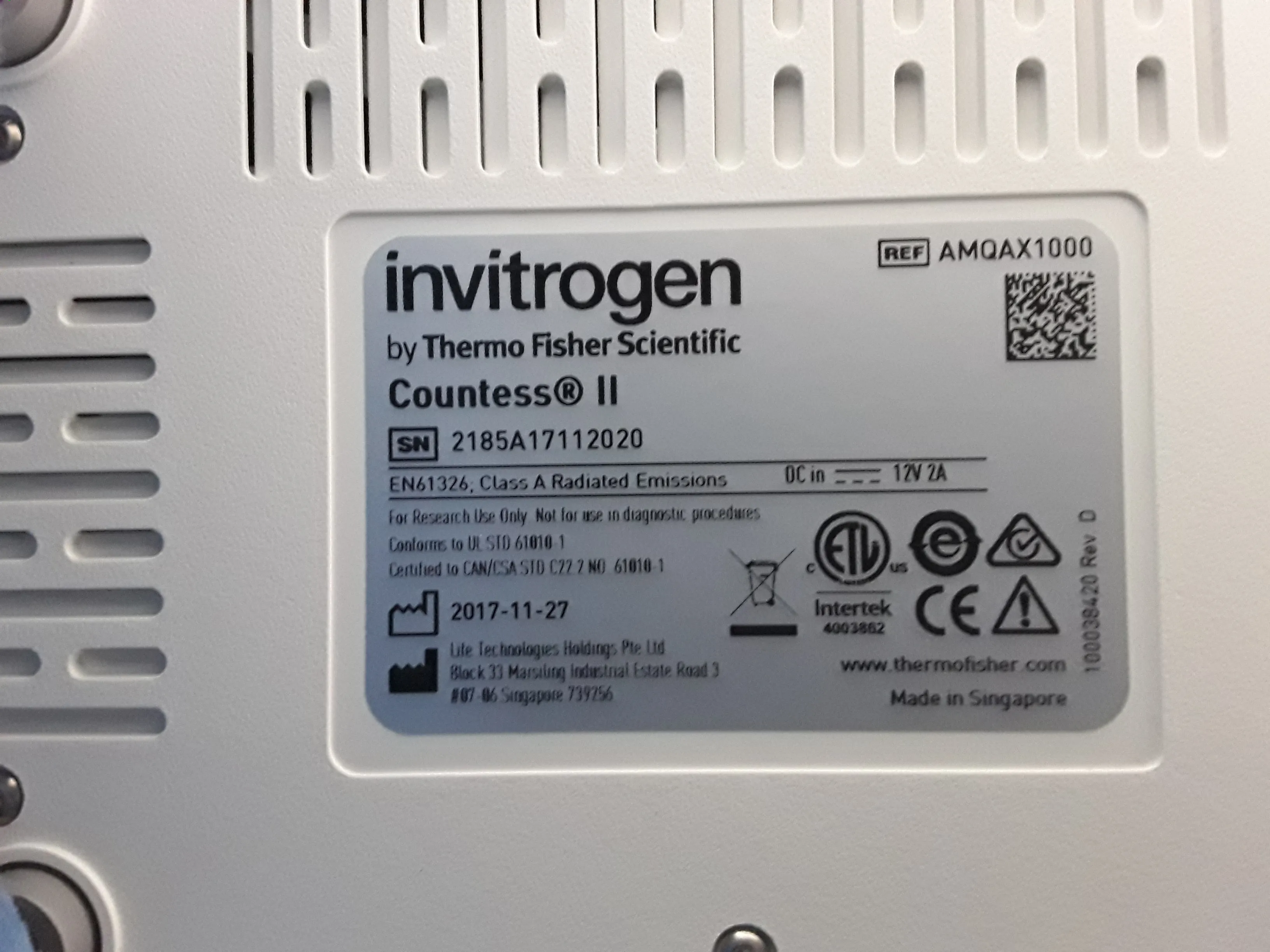 Invitrogen Countess II FL Automated Cell Counter