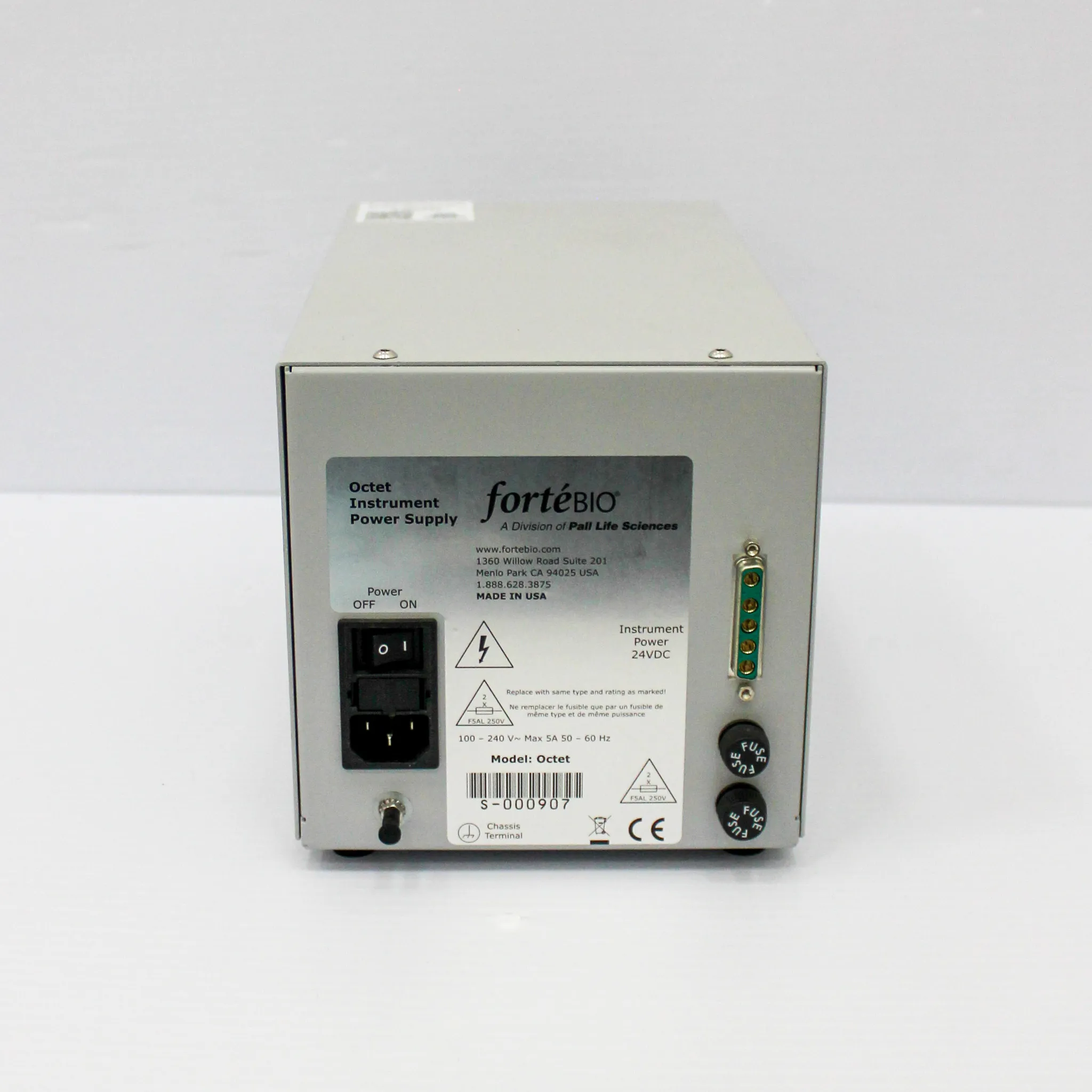 Forte Bio Octet Red 96 Instrument Power Supply 100-240VA 5A