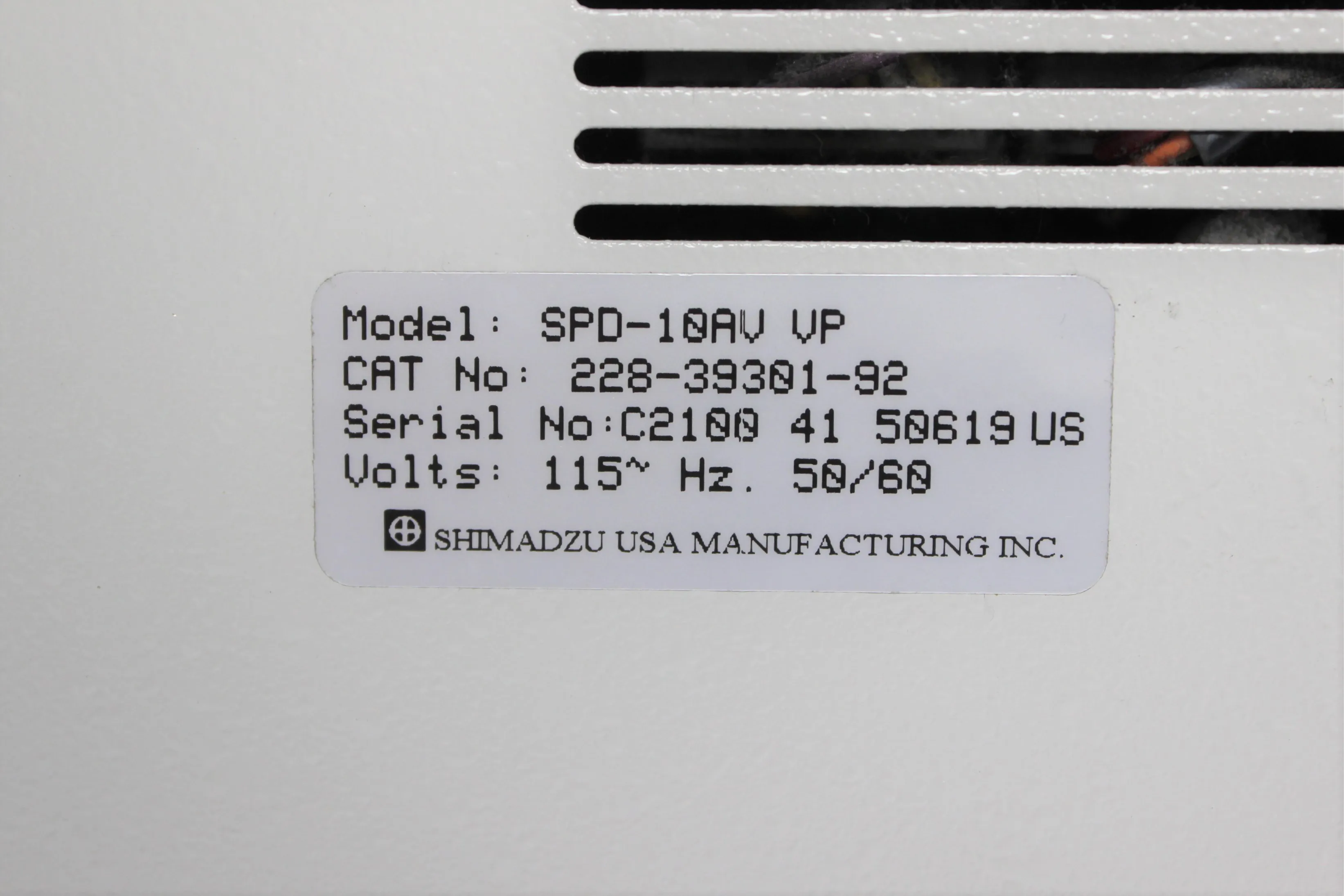 Shimadzu SPD-10A VP UV/Vis Detector HPLC FPLC GC CE