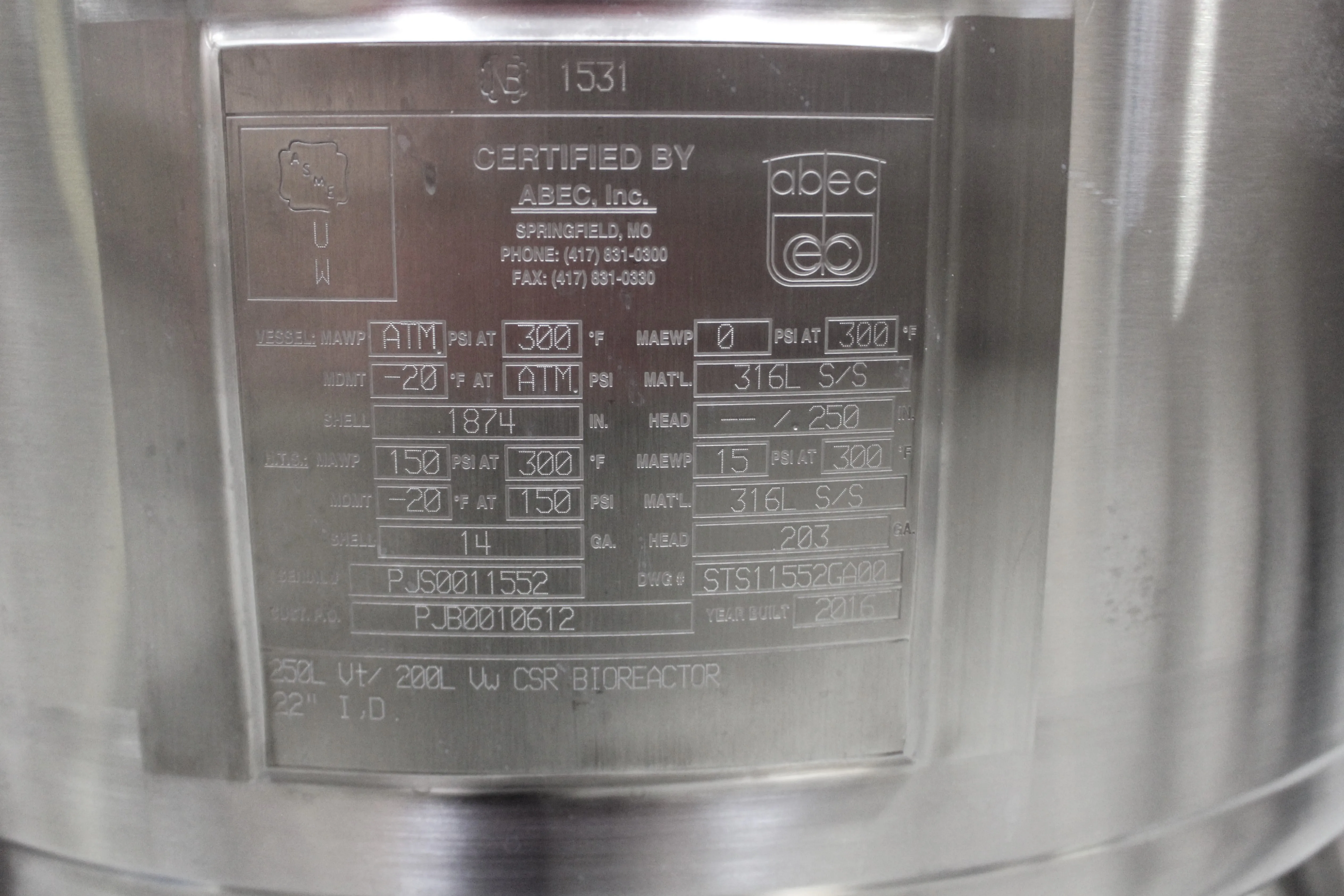 ABEC 200L CSR Bioreactor Single-Use Bioreactor System