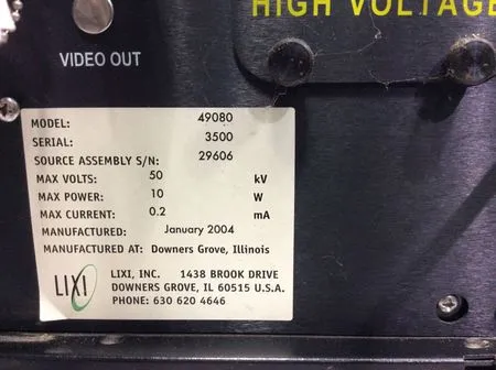 Lixi X-Ray Inspection System Model PS-500 OS #49080 with Monitor - Used