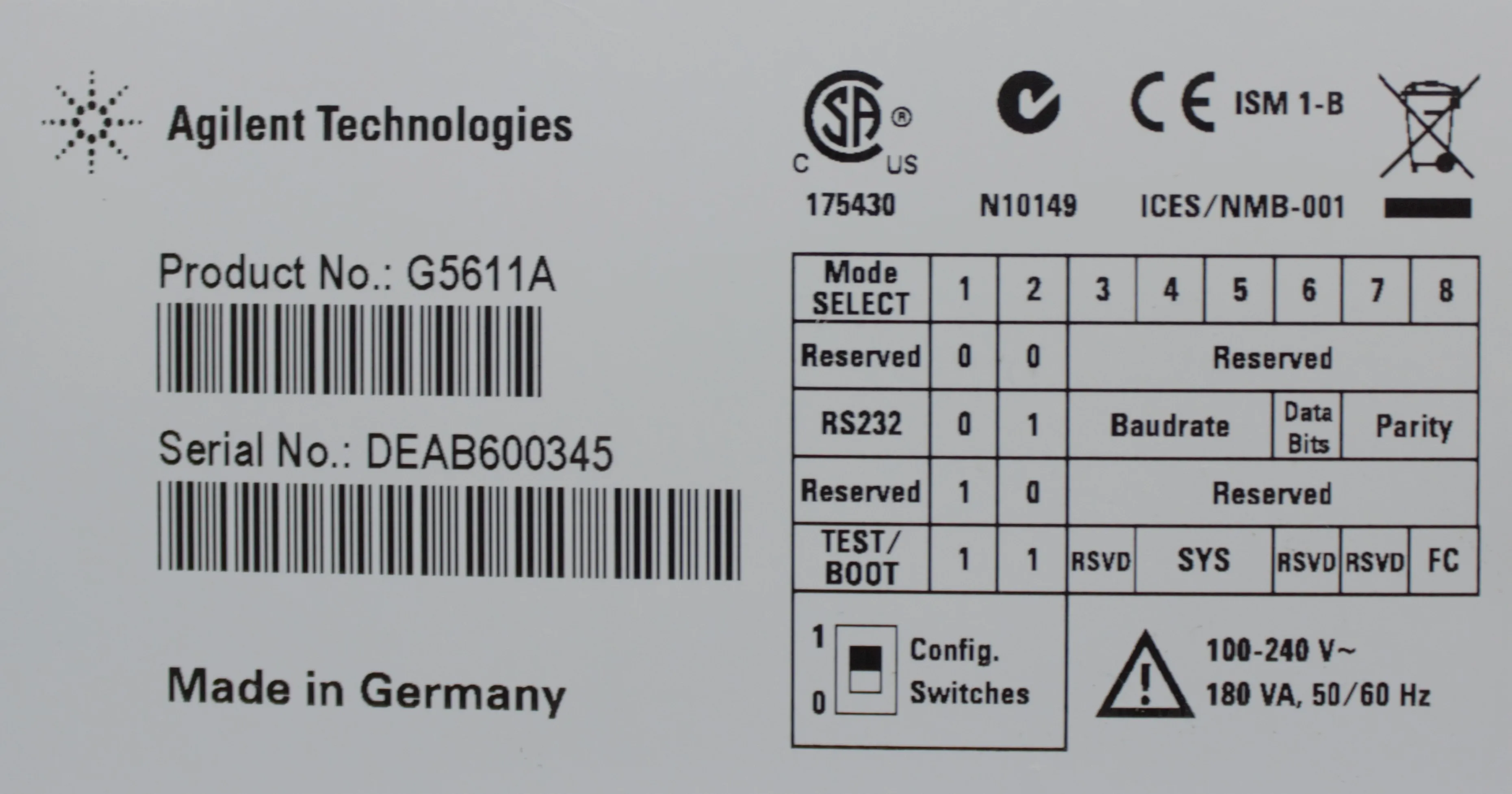 Agilent Technologies Infinity 1200 Series 1260 Infinity Bio-inert Quaternary Pump G5611A Laboratory Pump