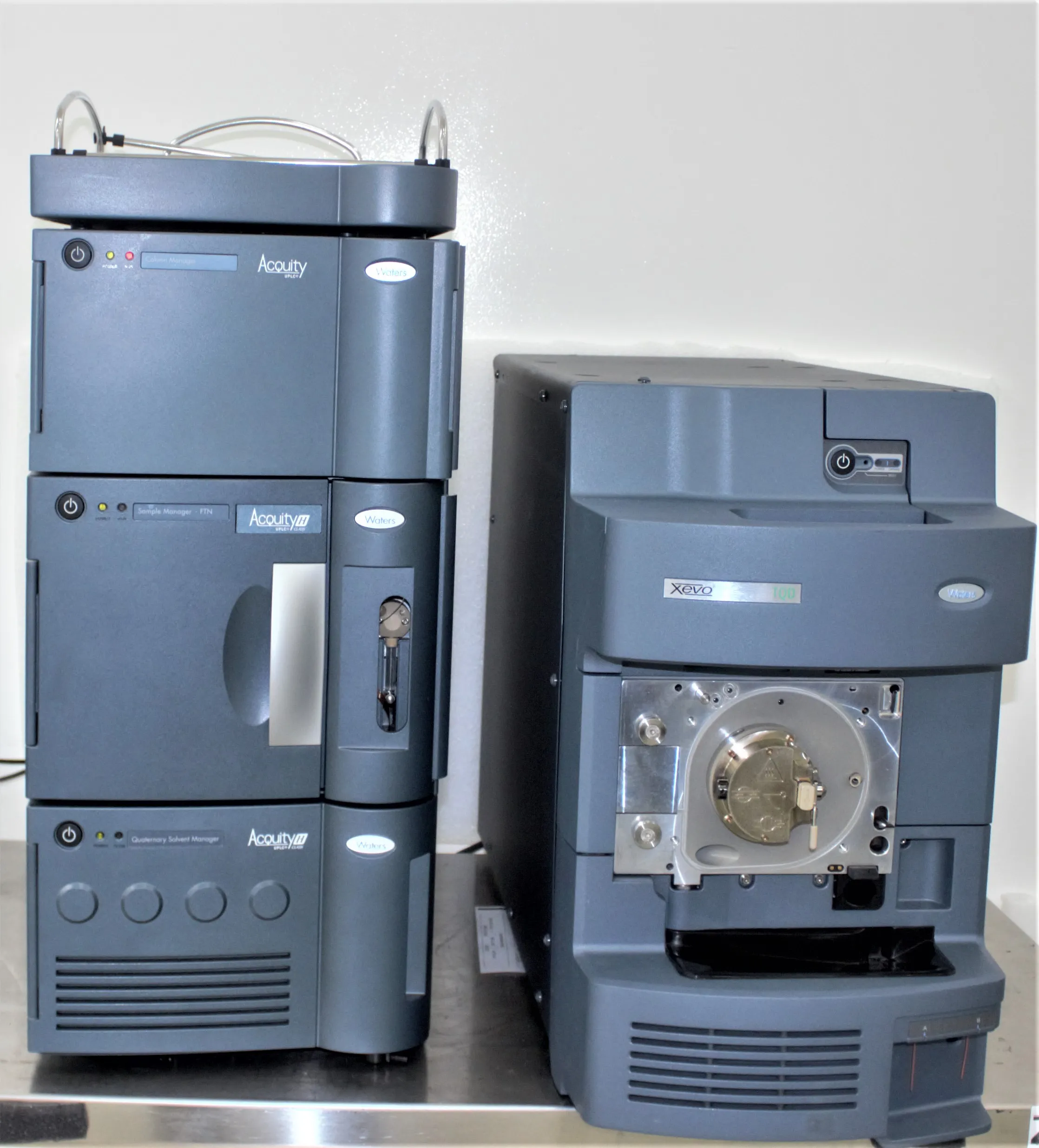 Waters ACUITY UPLC and XEVO TQD System with Solvent Manager, Sample Manager, and Column Heater