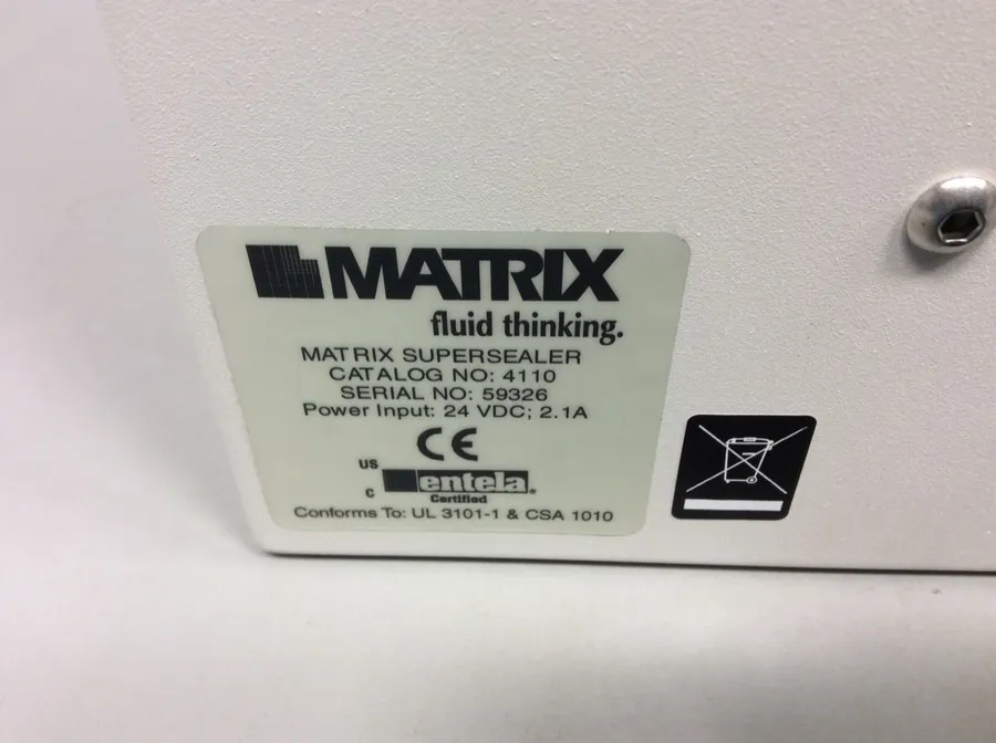 Thermo Matrix Super Sealer Cat. 4110 Laboratory Plate Sealer Liquid Handling Used Unit