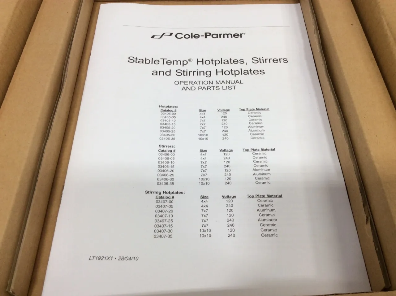 Cole Parmer StableTemp Cat. 03406-15 Laboratory and Medical Equipment