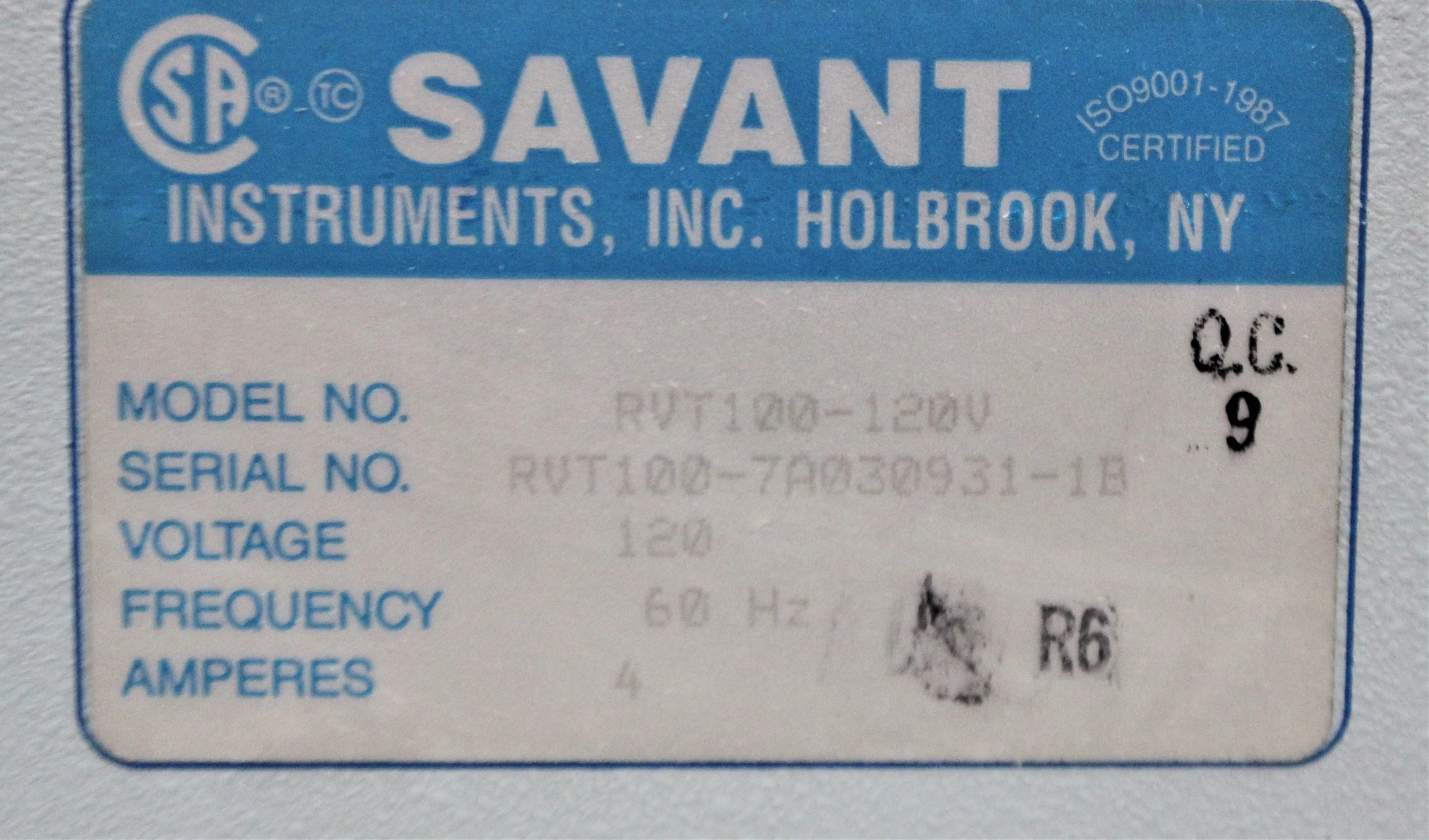 Savant RVT 100-120V Vapor Trap Refrigerated - Used