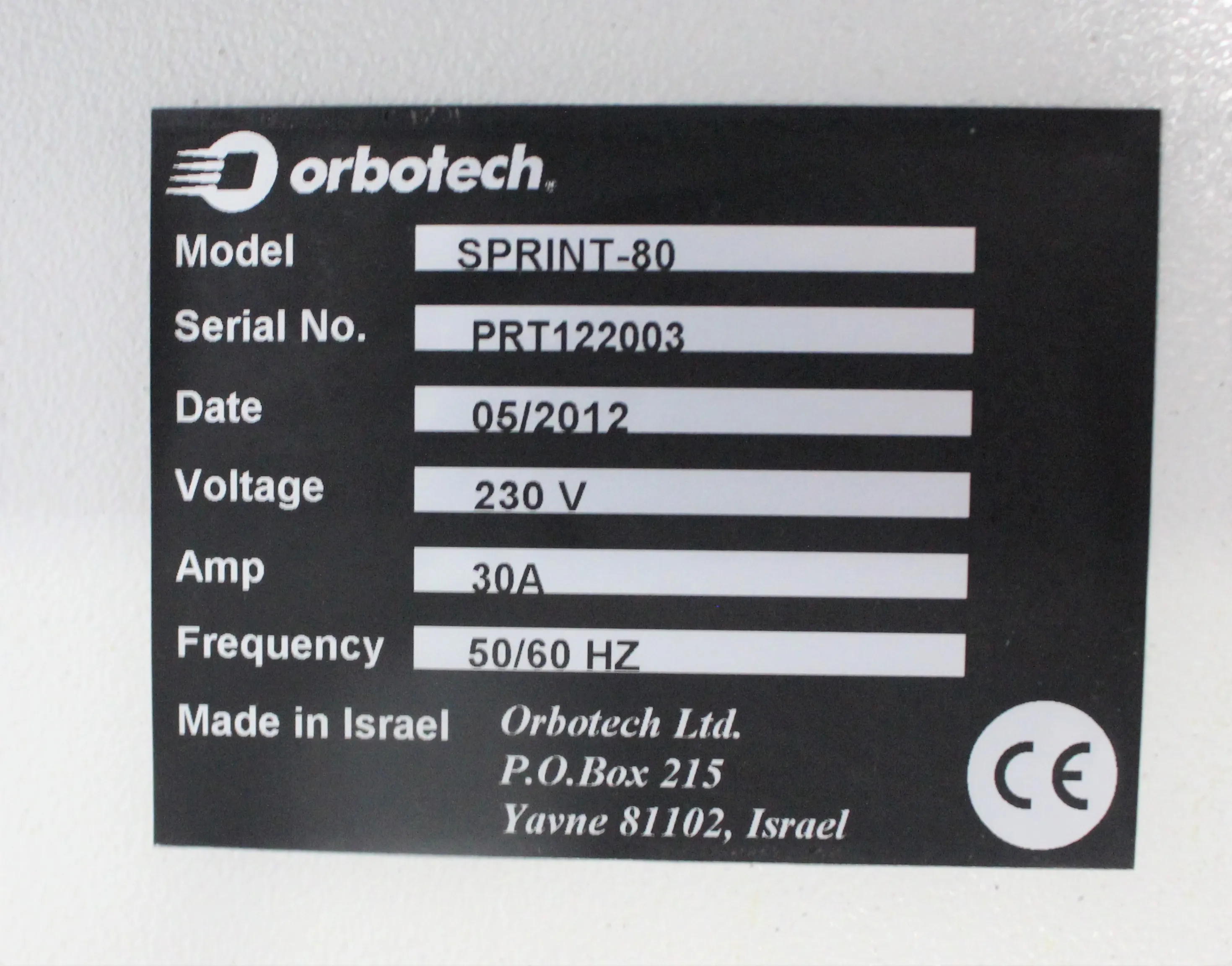 Orbotech Sprint 80 Printer