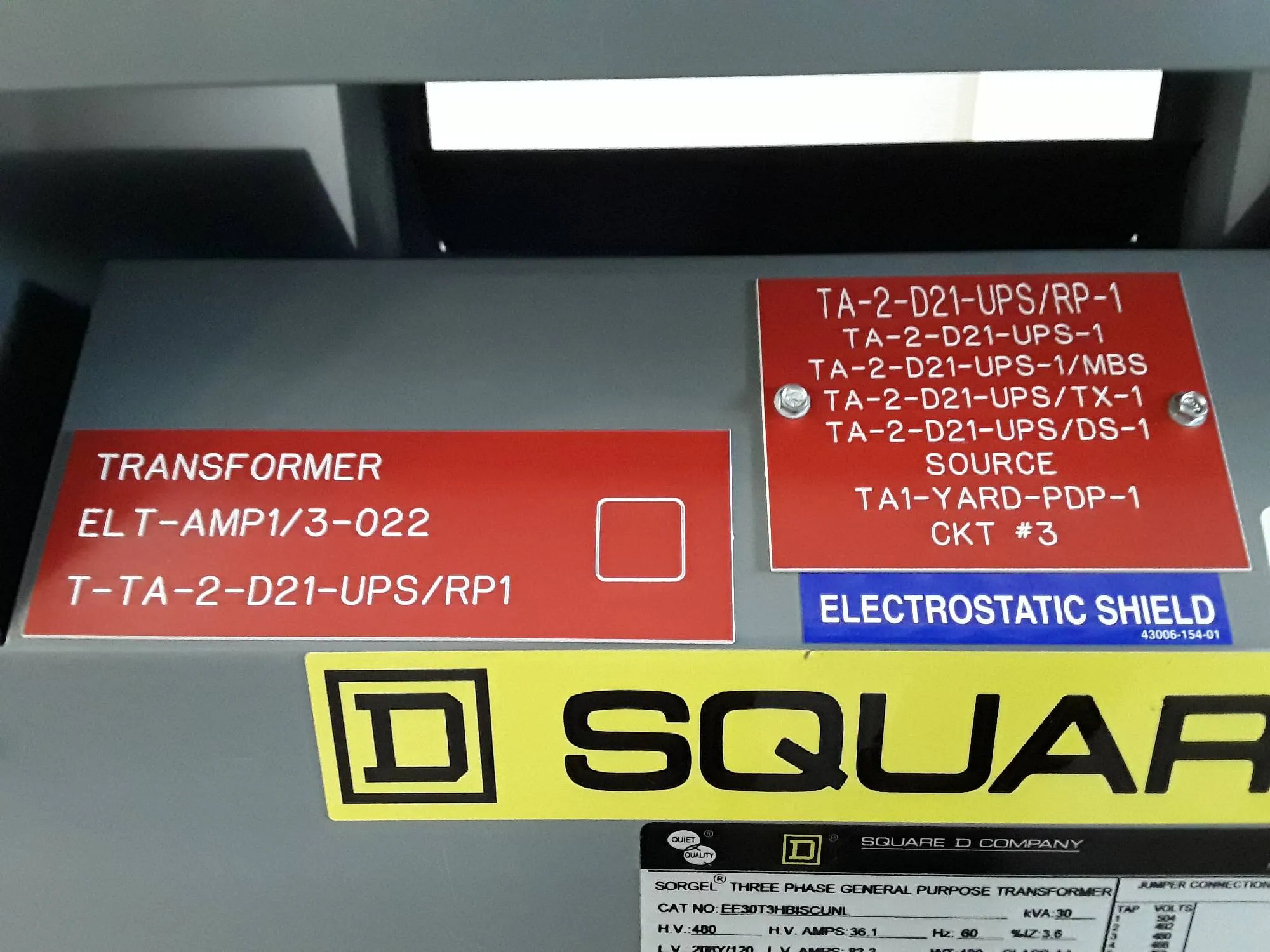 Square D Three Phase Ventilated Energy Efficient K4 Rated Transformer