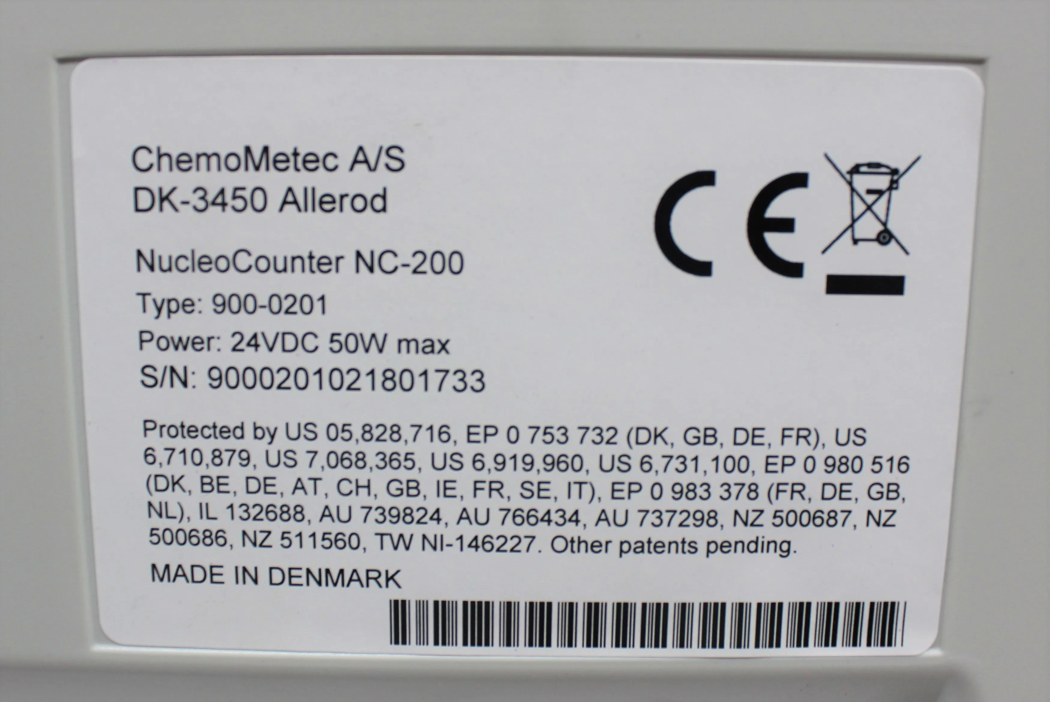 Chemometec NucleoCounterNC-200 Automated Cell Counter