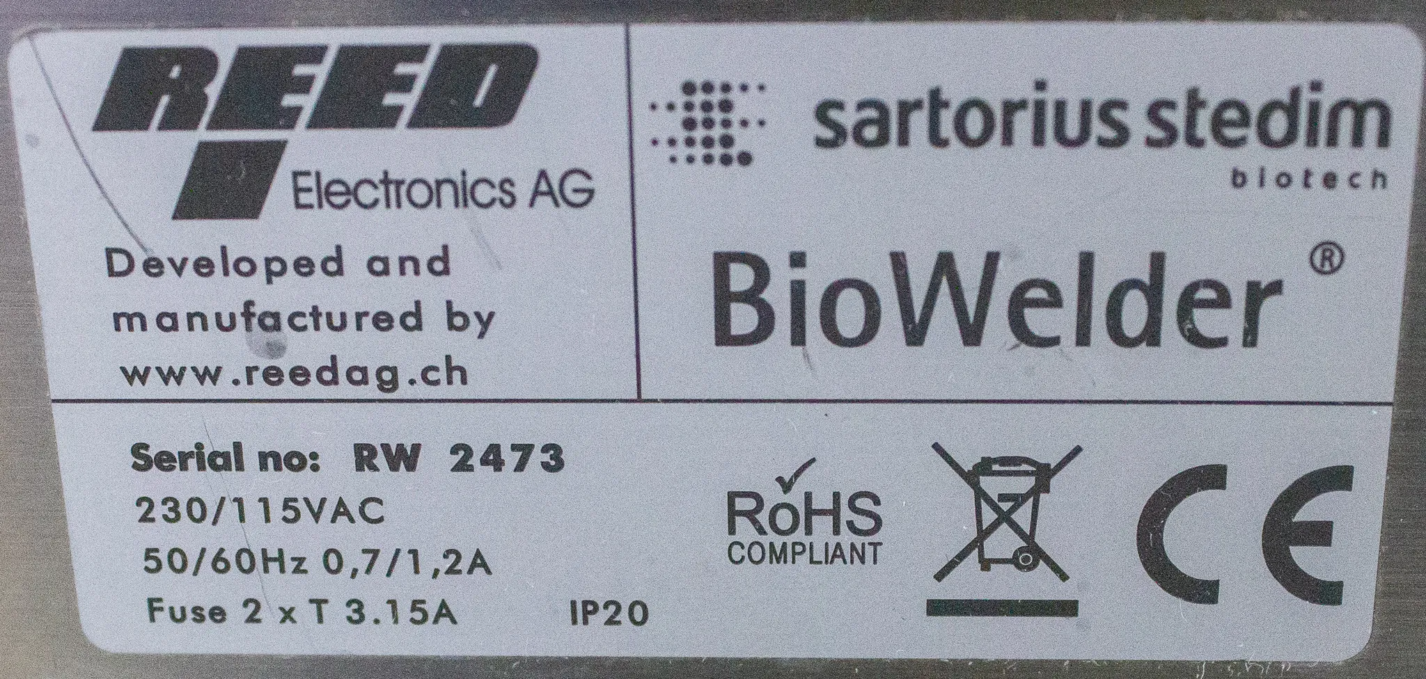 Sartorius Stedim Biowelder Tube Welder w/ Tube Holders