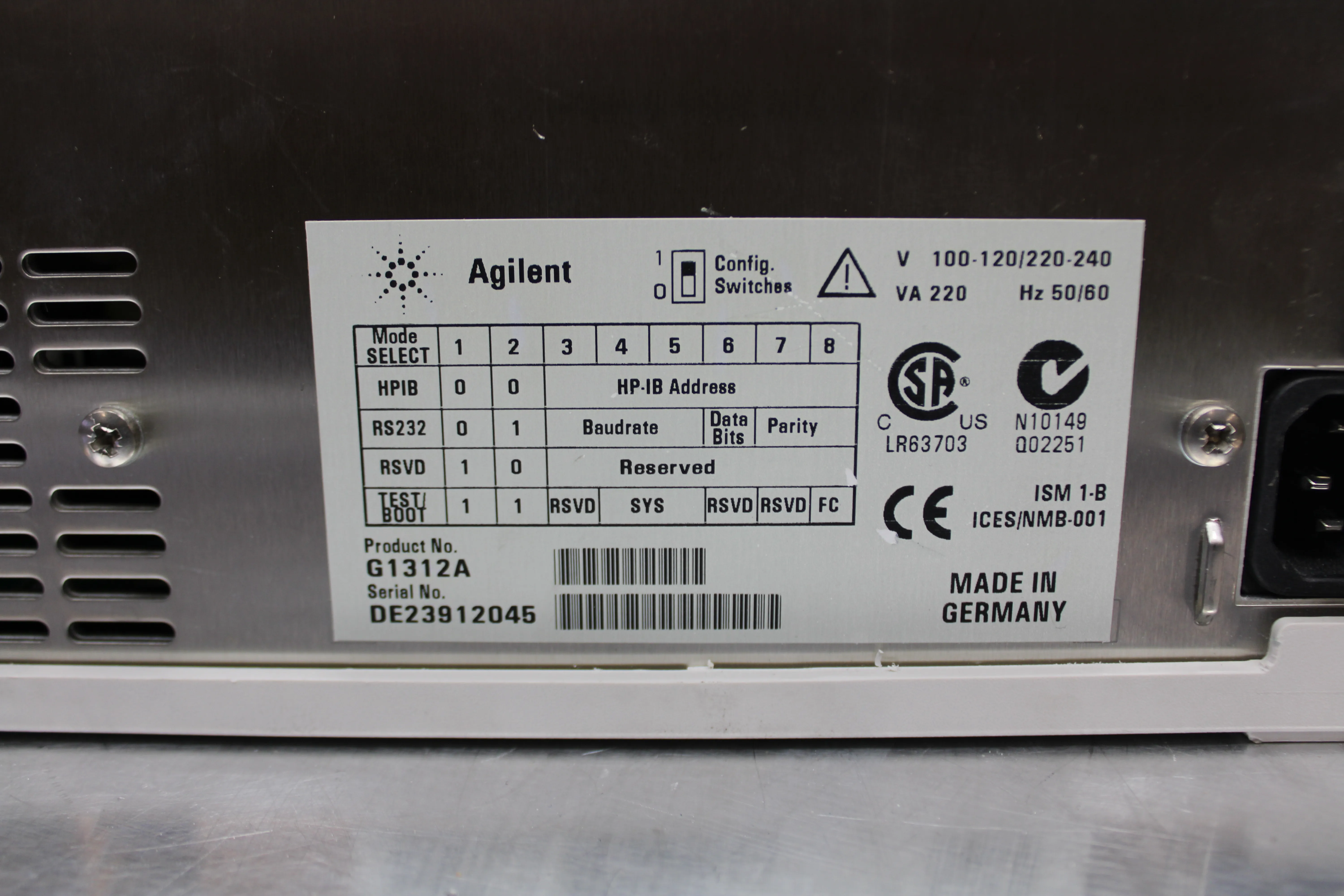 Used Agilent 1200 G1312A Binary Pump Liquid Chromatography HPLC Germany