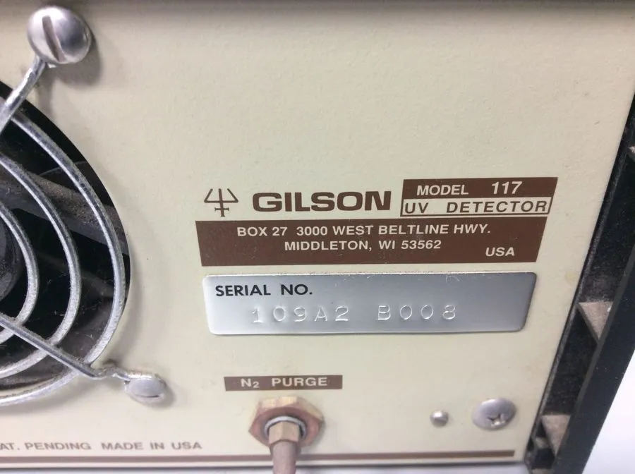 Gilson 117 UV Dual Wavelength Detector - Used