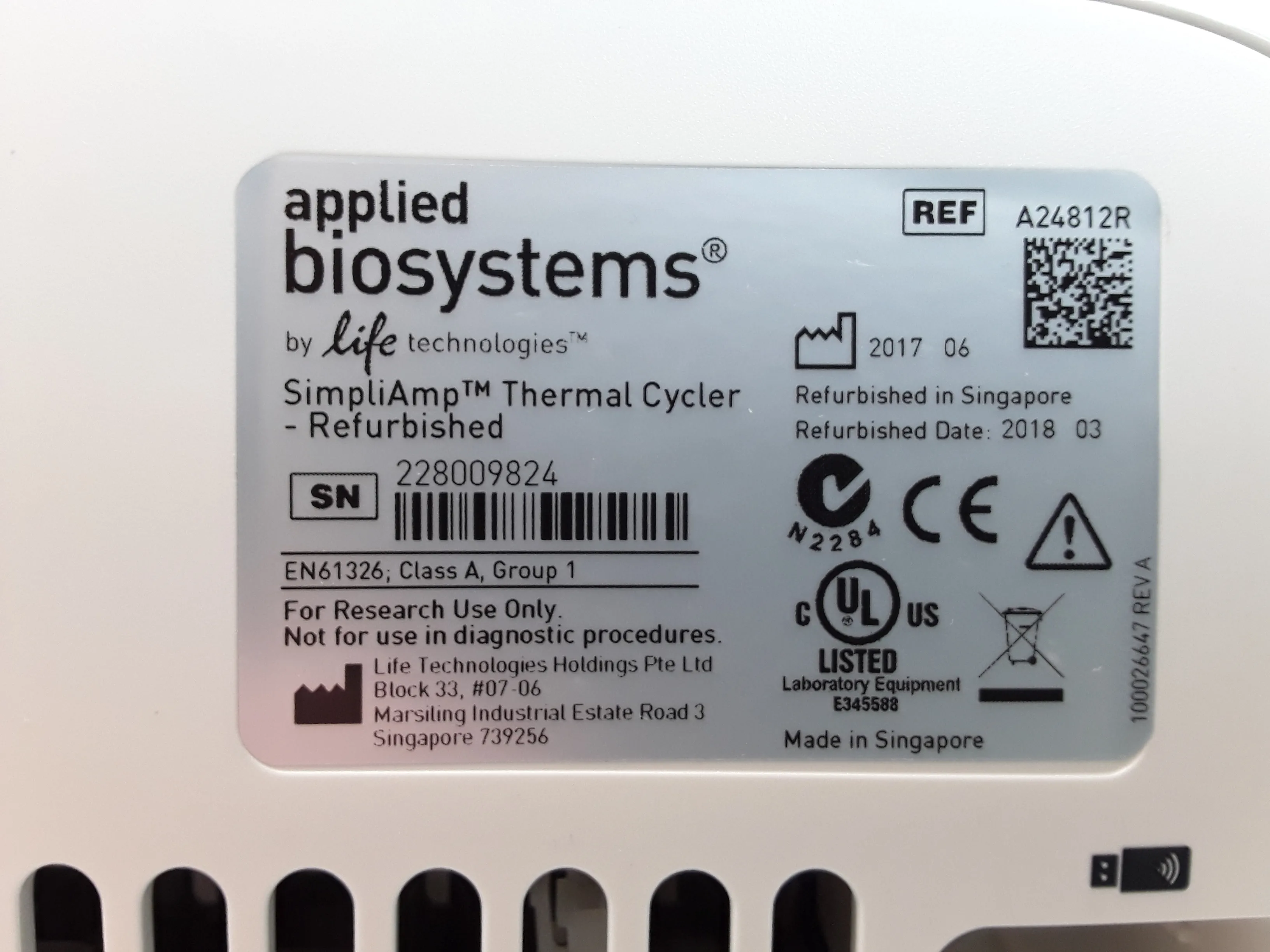 Applied Biosystems SimpliAmp PCR Thermal Cycler