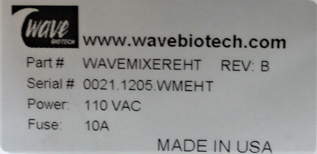 Wave Biotech System 20/50EH Flexibe Bioreactor & O2 Mixer