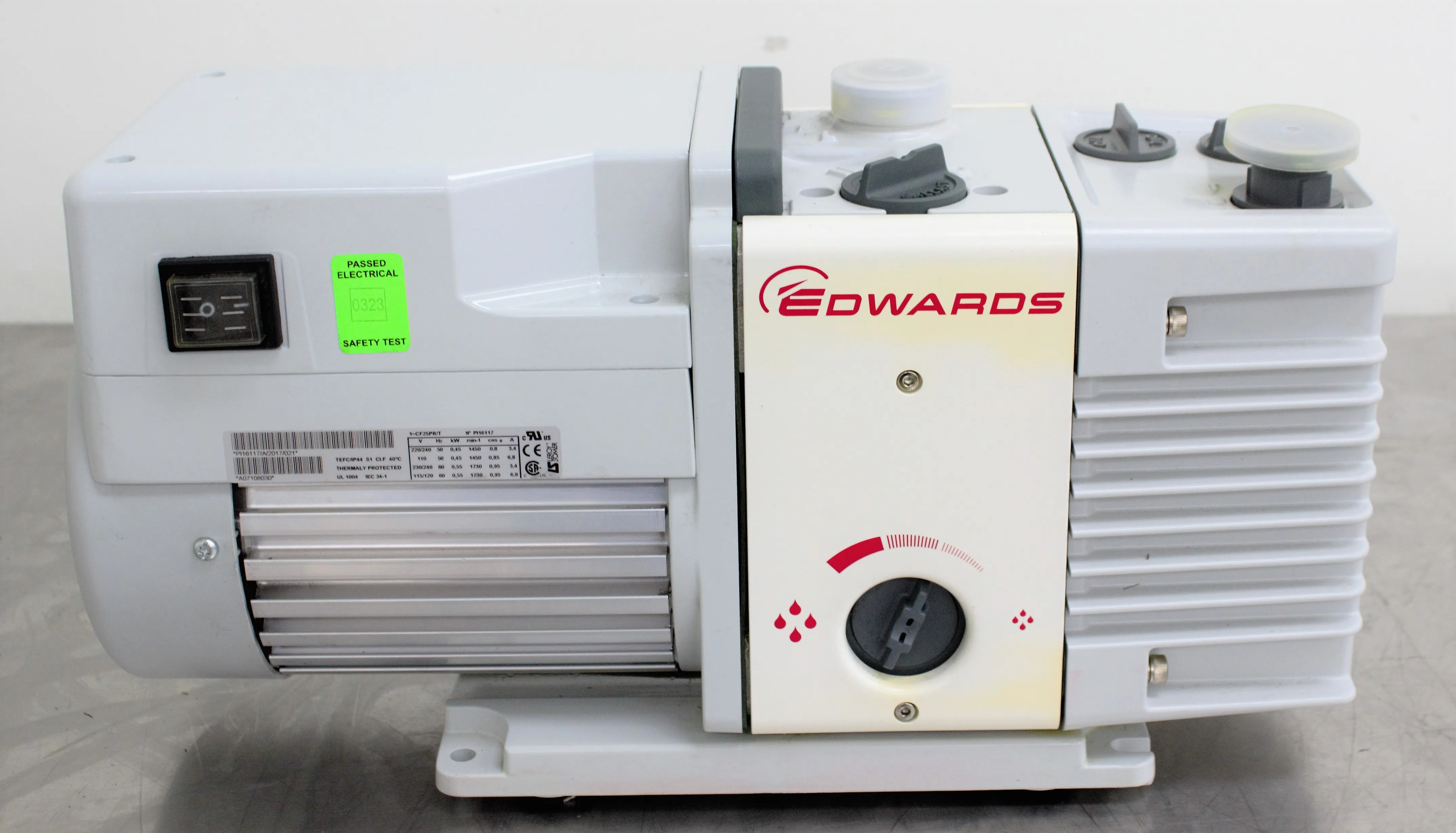 Edwards RV3 Rotary Vane Vacuum Pump Unit Single Phase 120V/220V 50Hz/60Hz