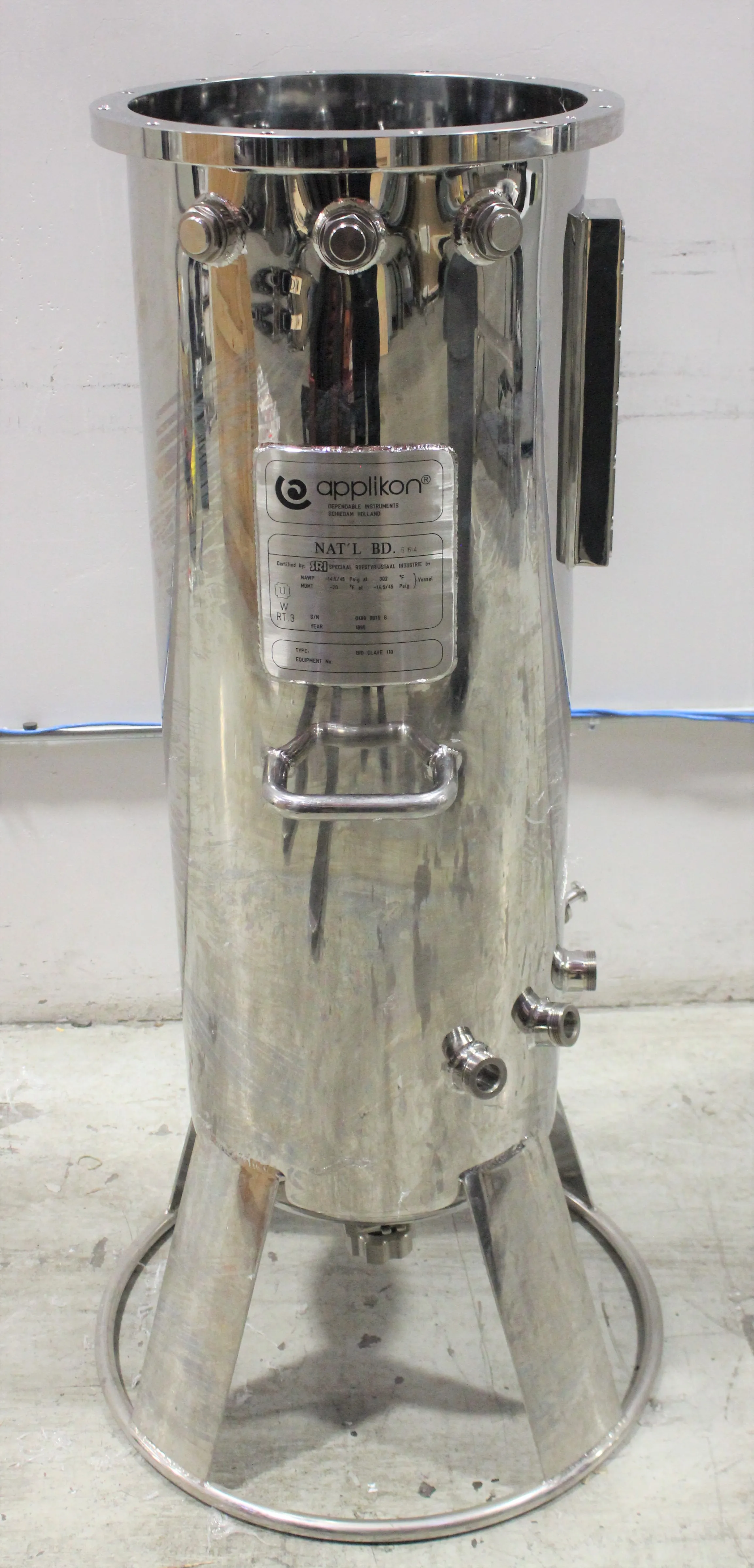 Used Applikon 110L Bio Clave Fermenter - Autoclavable Stainless Steel Bioreactor