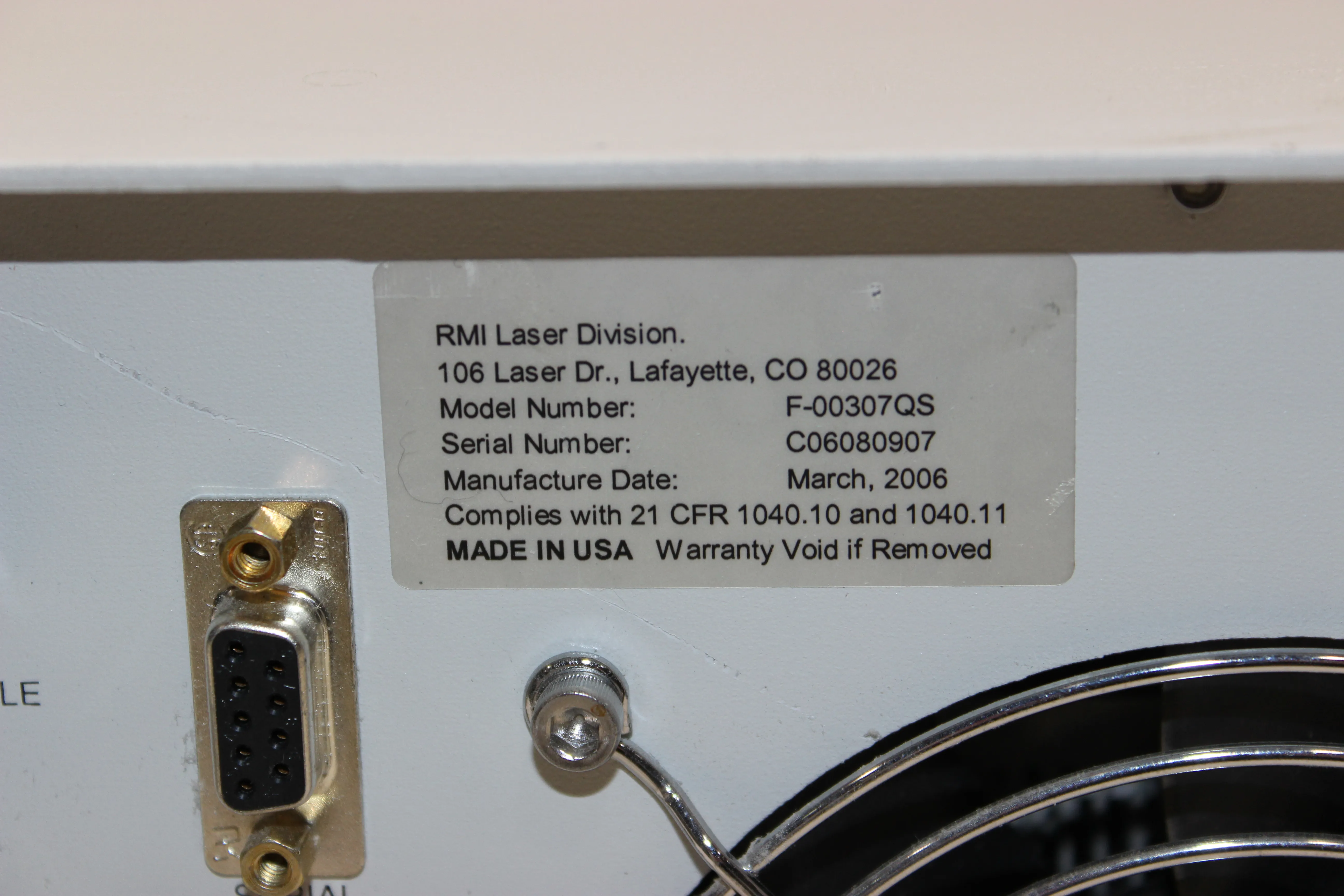 RMI Laser Diode Controller F-00307QS