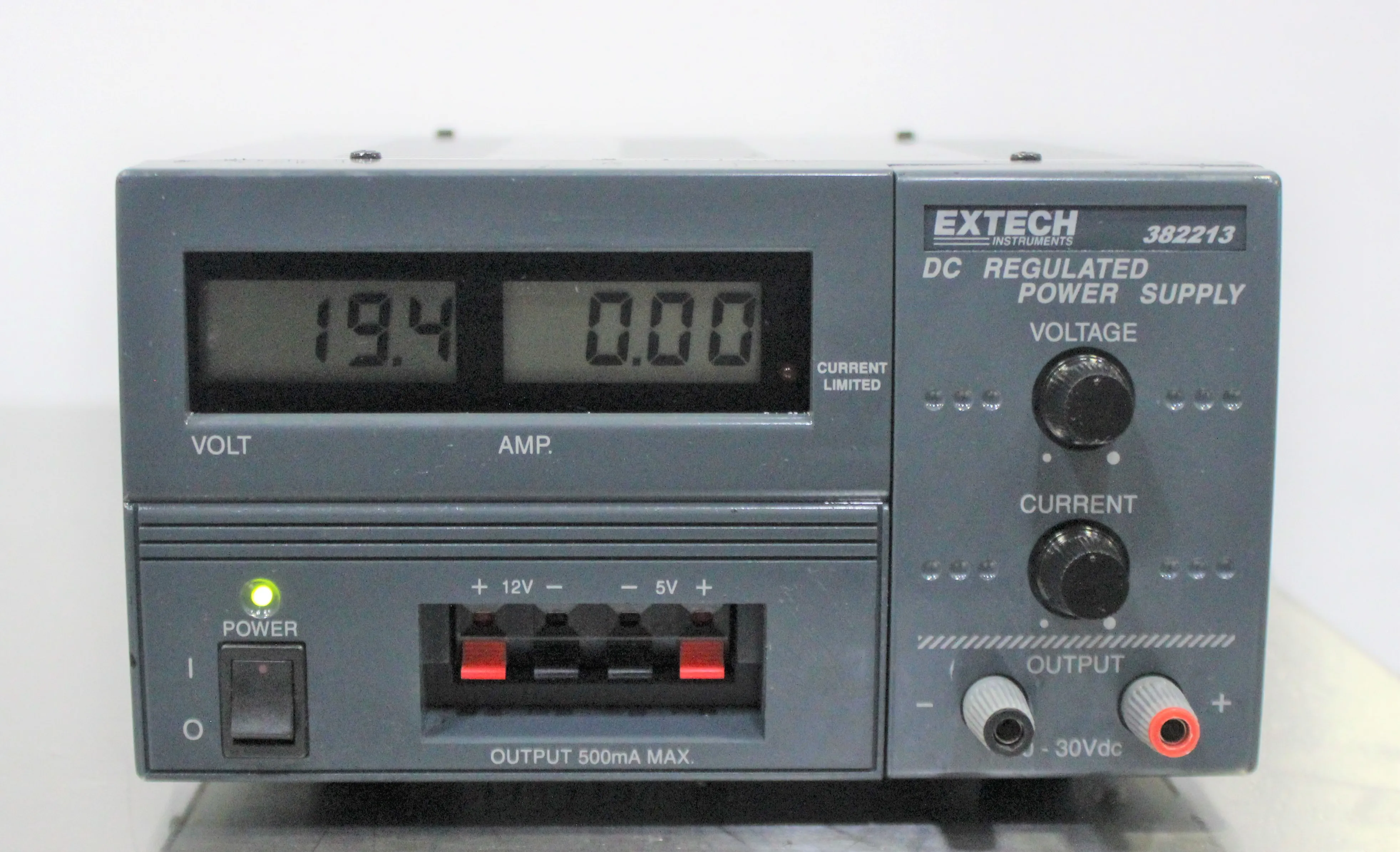 Extech 382213 Digital DC Power Supply 30V 3A Adjustable Output